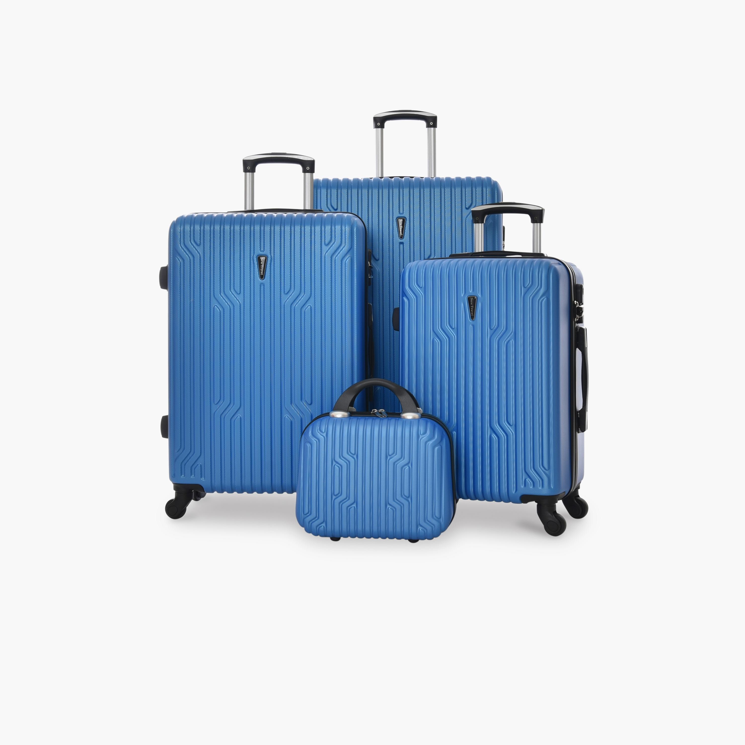 New Travel Set of 4 ABS Hard-Sided 4-Wheeler Spinner Trolley Bags with Combination Lock-travel-luggagesandbags-luggage-image-1
