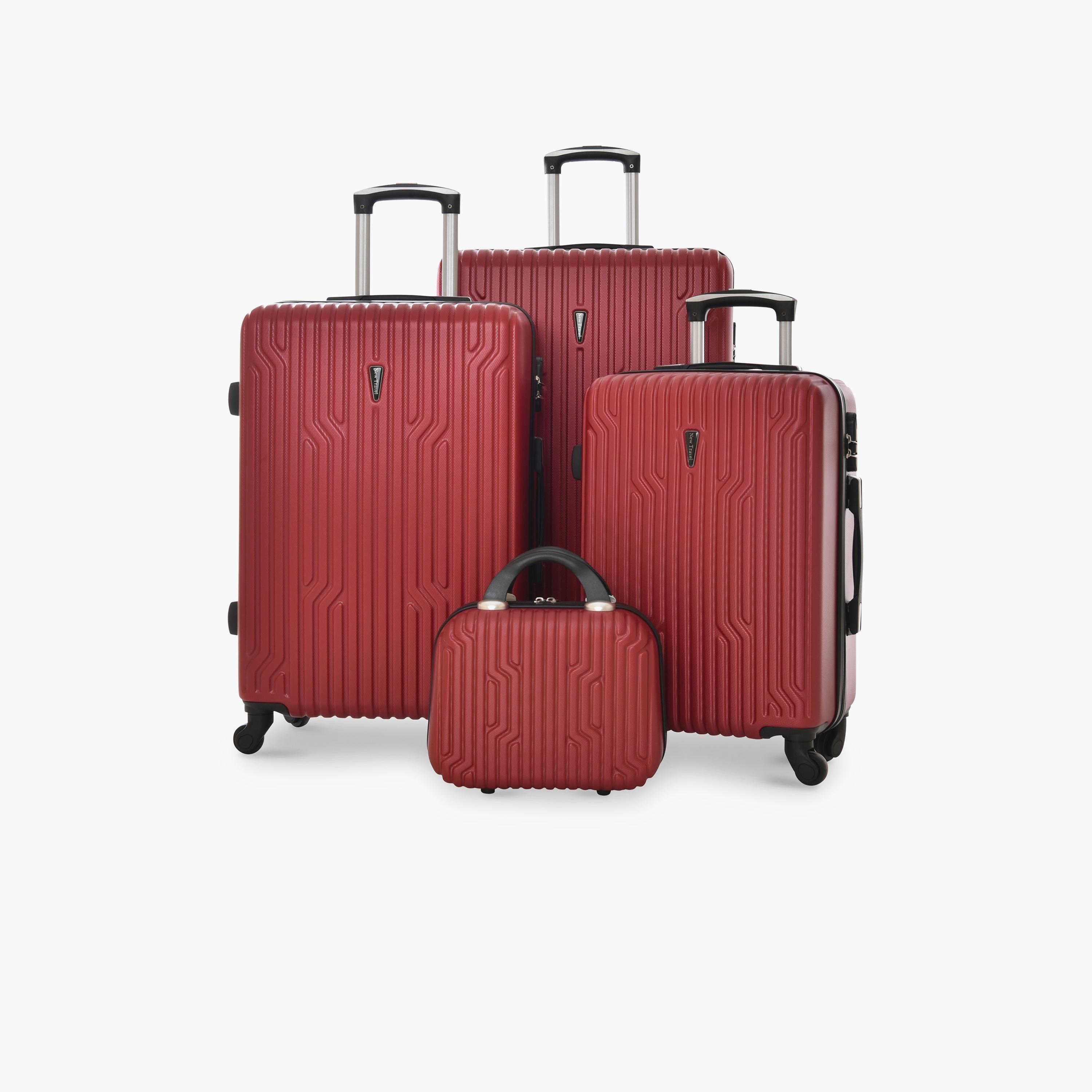 New Travel Set of 4 ABS Hard-Sided 4-Wheeler Spinner Trolley Bags with Combination Lock-travel-luggagesandbags-luggage-image-1