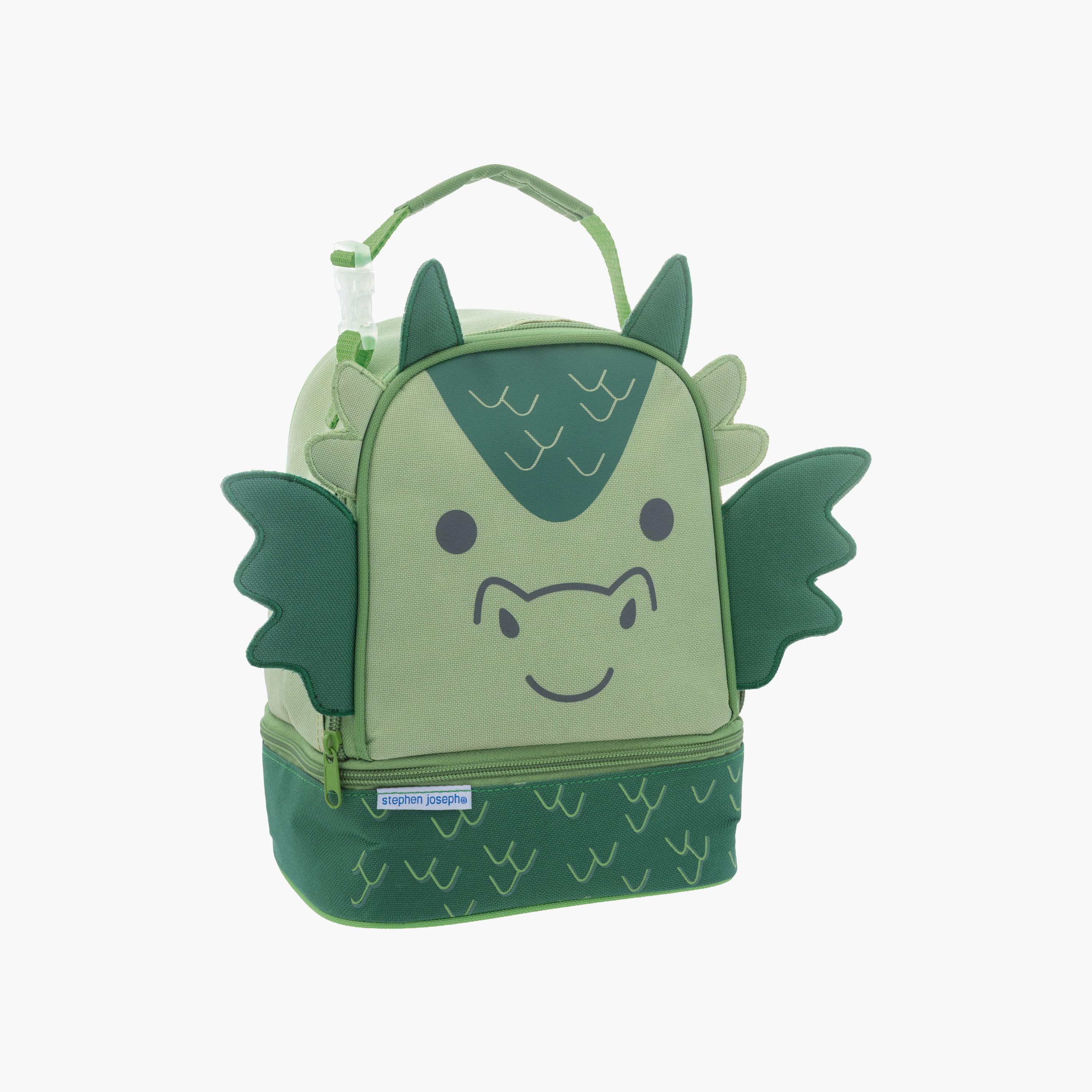 حقيبة غداء بنقشة تنين للأولاد من 3 إلى 5 سنوات مع قسمين من ستيفن جوزيف-school-lunchessentials-lunchbags-image-3