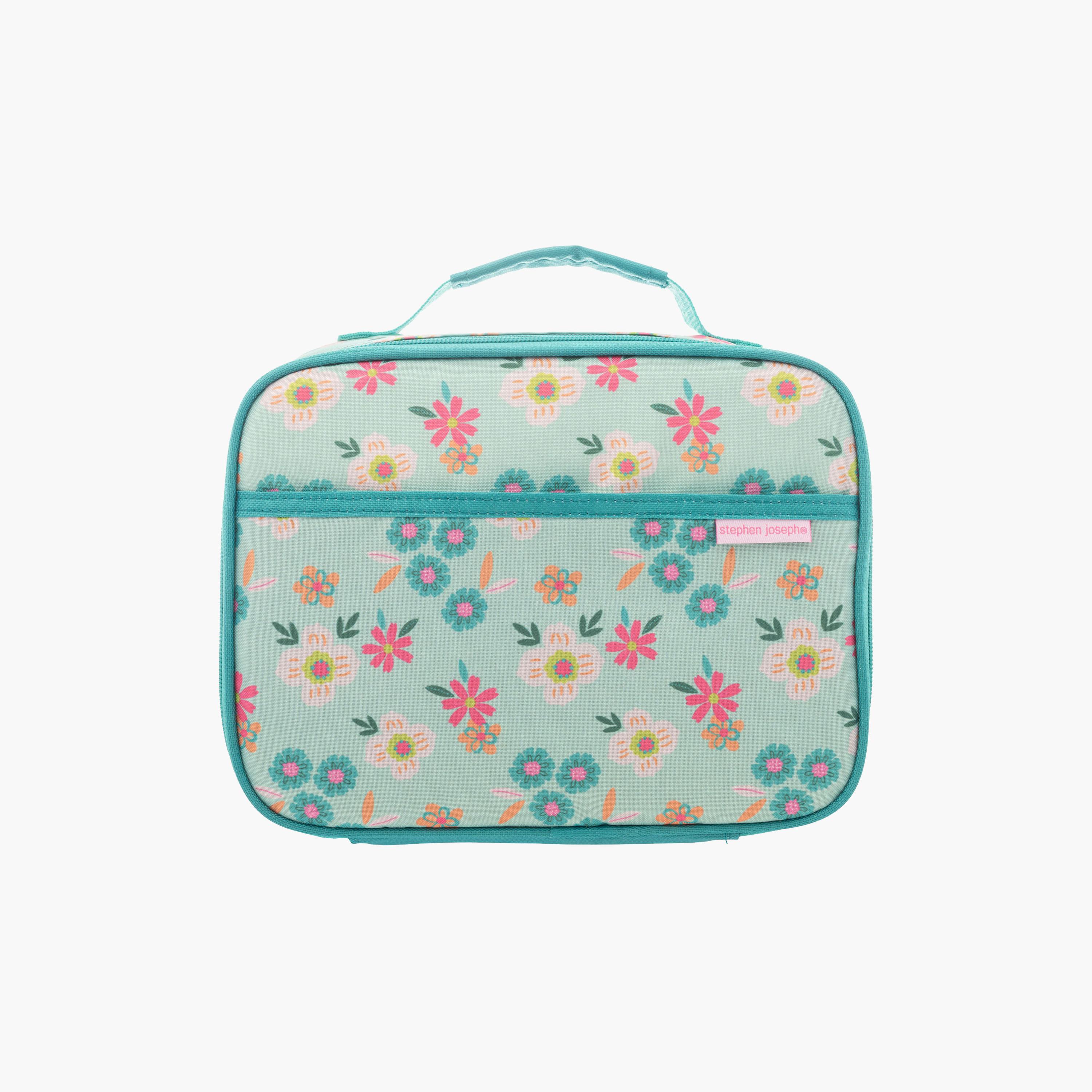 حقيبة غداء جونيور بنقشة زهور للبنات مع بطانة PEVA مقاومة للماء من ستيفن جوزيف-school-lunchessentials-lunchbags-image-1