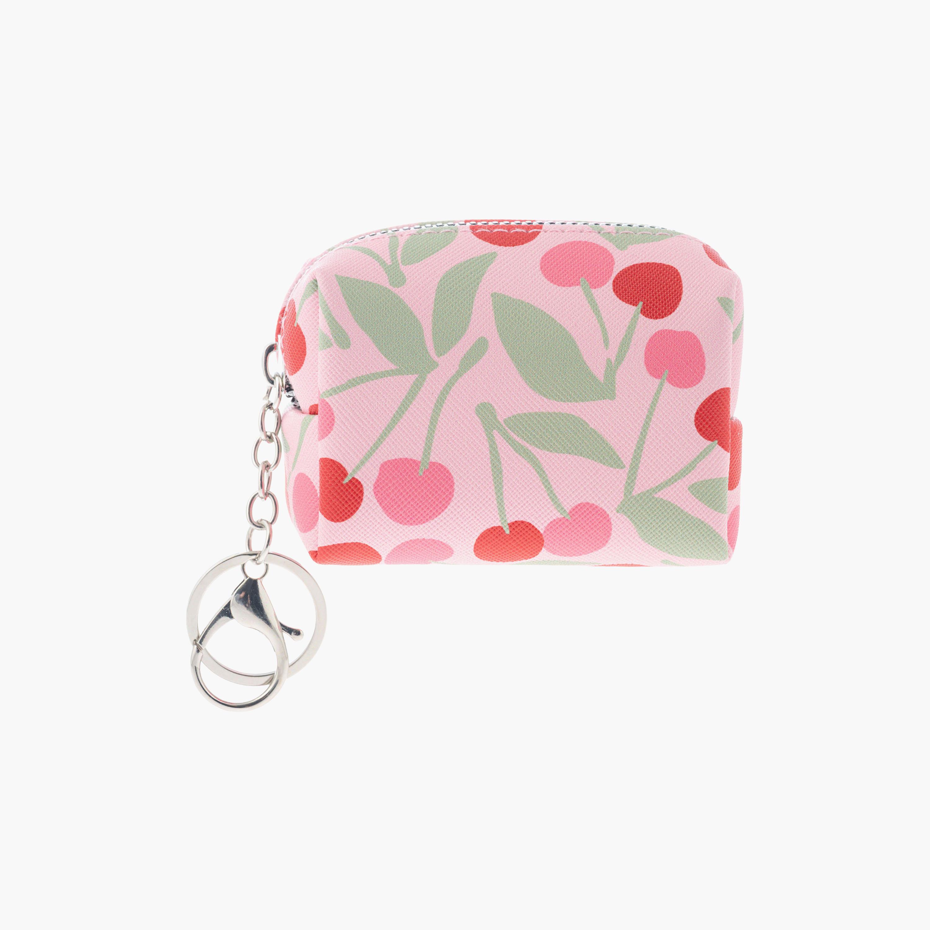 Stephen Joseph Cherry Bag Charm Zipper Pouch for Girls 3-5 Yrs with Key Ring Clip-girls-accessories-bags-image-1