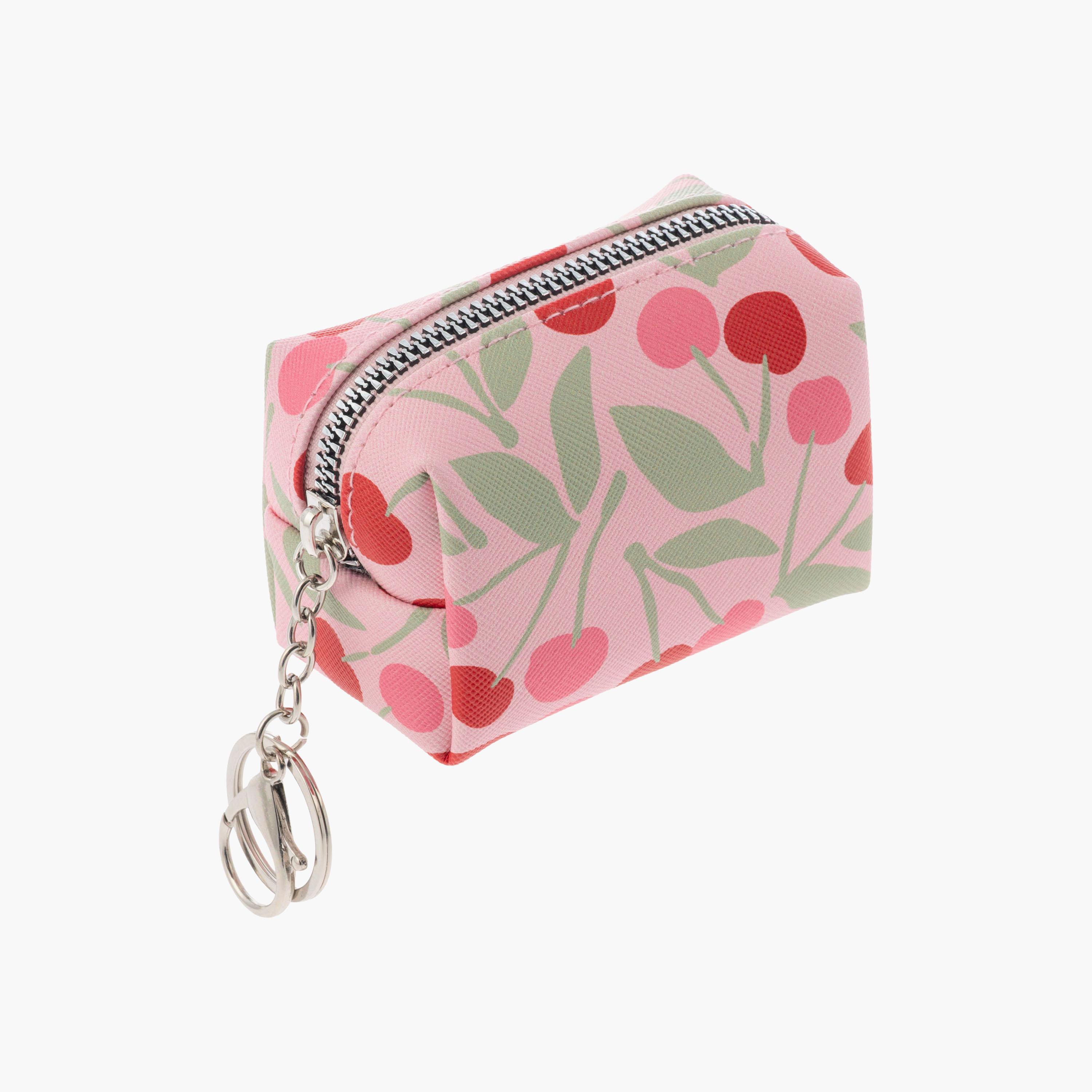 Stephen Joseph Cherry Bag Charm Zipper Pouch for Girls 3-5 Yrs with Key Ring Clip-girls-accessories-bags-image-2
