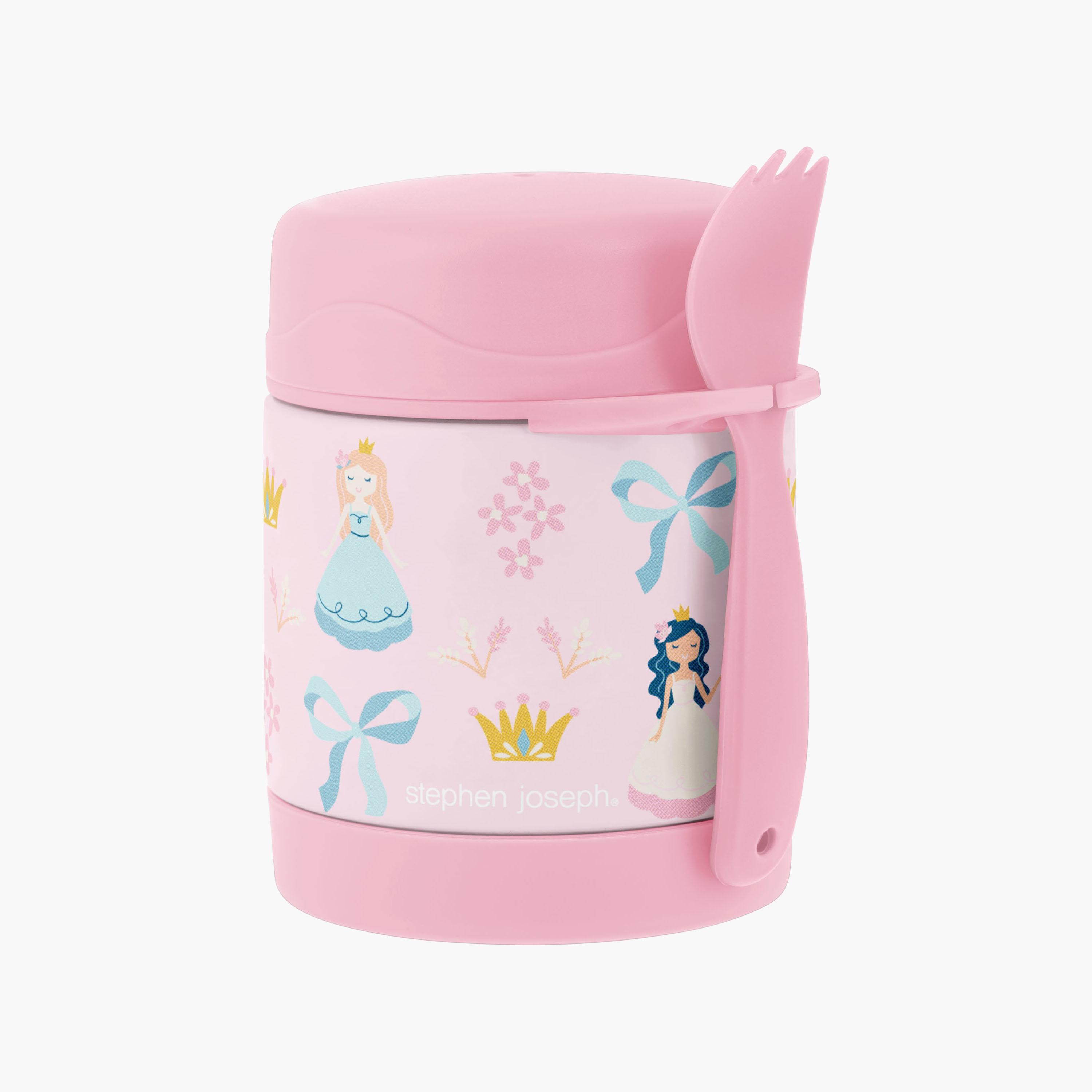 Stephen Joseph Princess Insulated Food Jar for Girls with Spoon-school-lunchessentials-lunchboxes-image-1