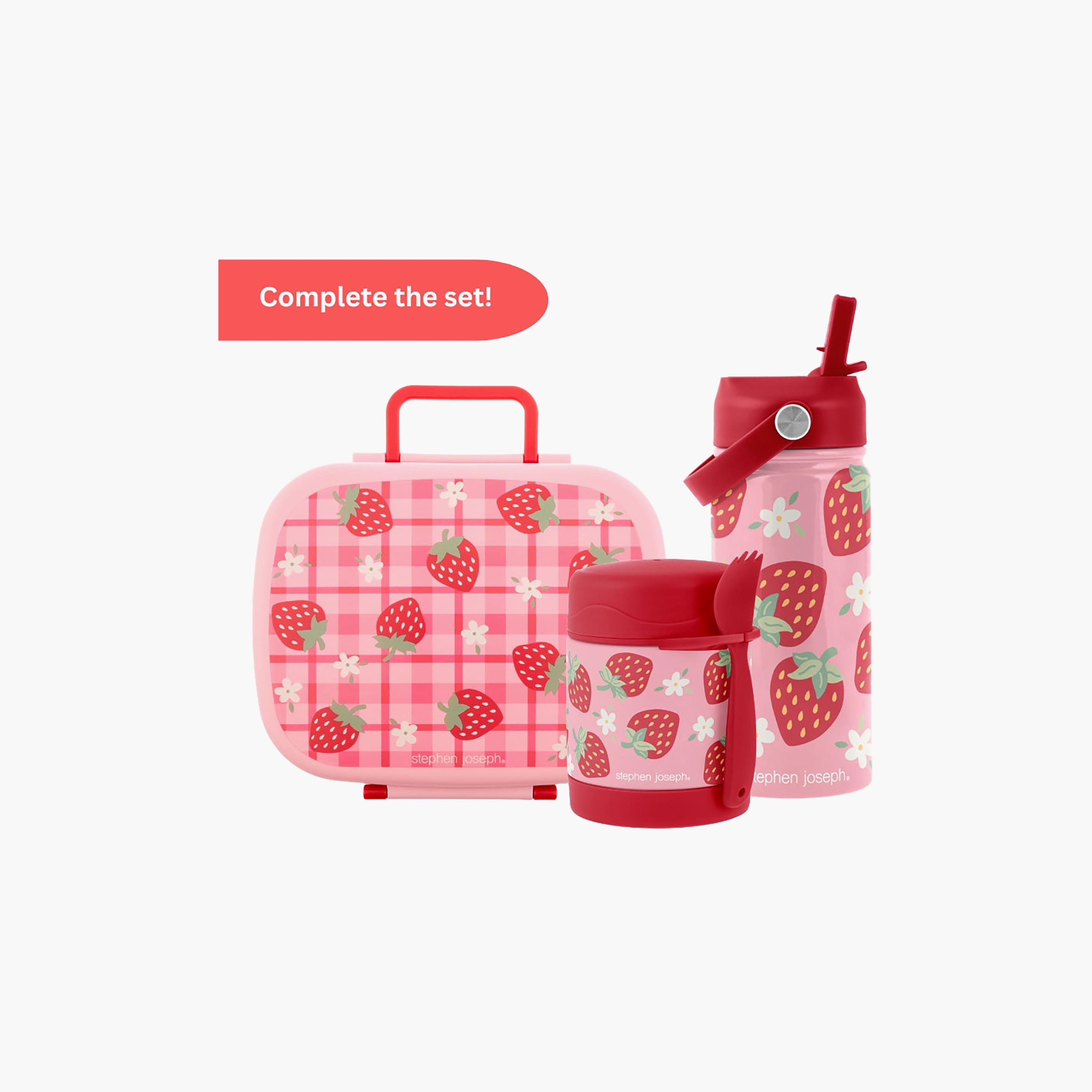 صندوق غداء بينتو بنقشة فراولة للبنات مع صينية قابلة للإزالة من ستيفن جوزيف-school-lunchessentials-lunchboxes-image-8