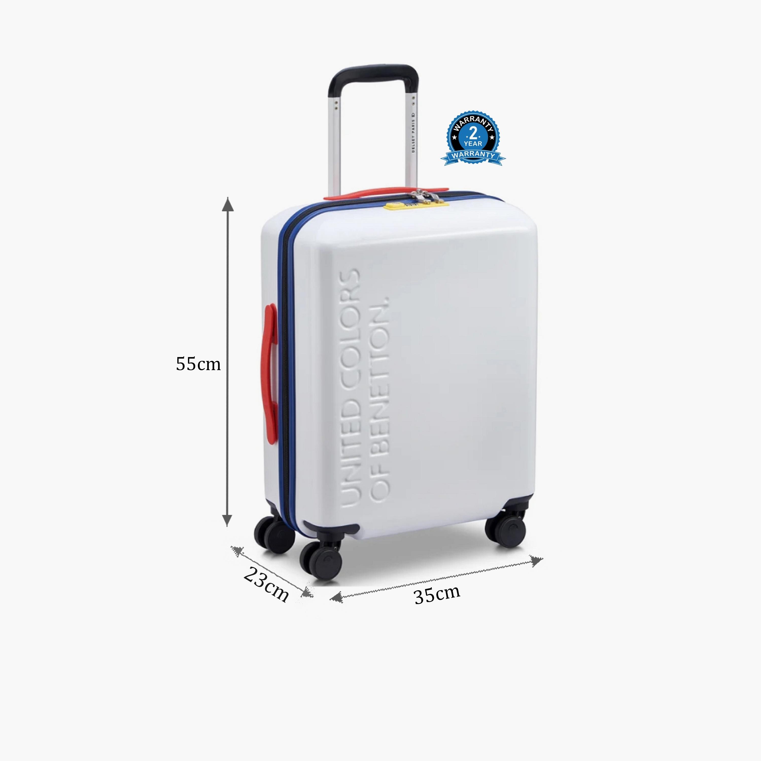 United Colors of Benetton by Delsey 55 CM Small Cabin Polycarbonate with ABS Hard-Sided 4-Wheeler Spinner Trolley Bag with TSA Lock-travel-luggagesandbags-luggage-image-2