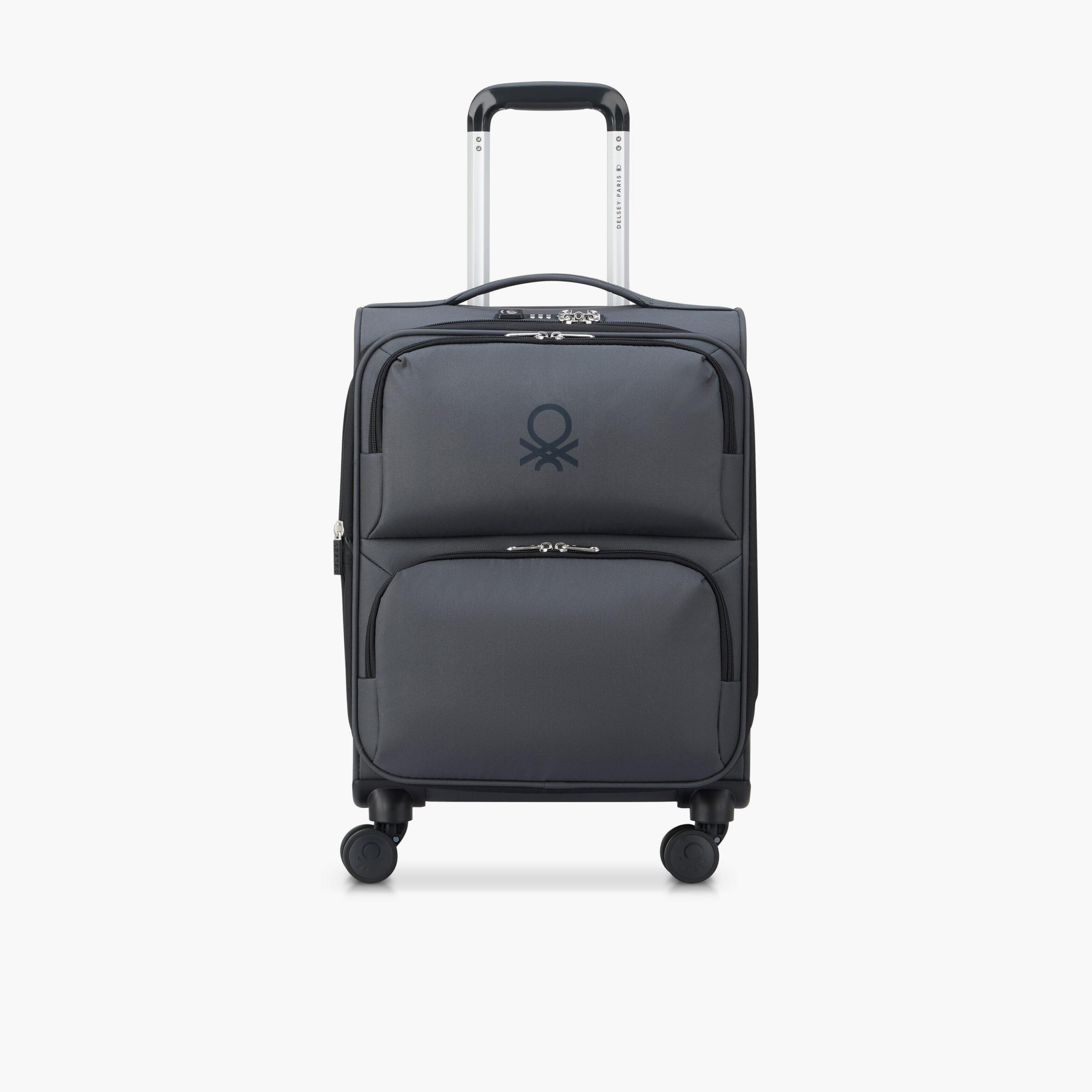 United Colors of Benetton by Delsey 56 CM Small Cabin Polyester Soft-Sided 4-Wheeler Spinner Trolley Bag with TSA Lock-travel-luggagesandbags-luggage-image-1