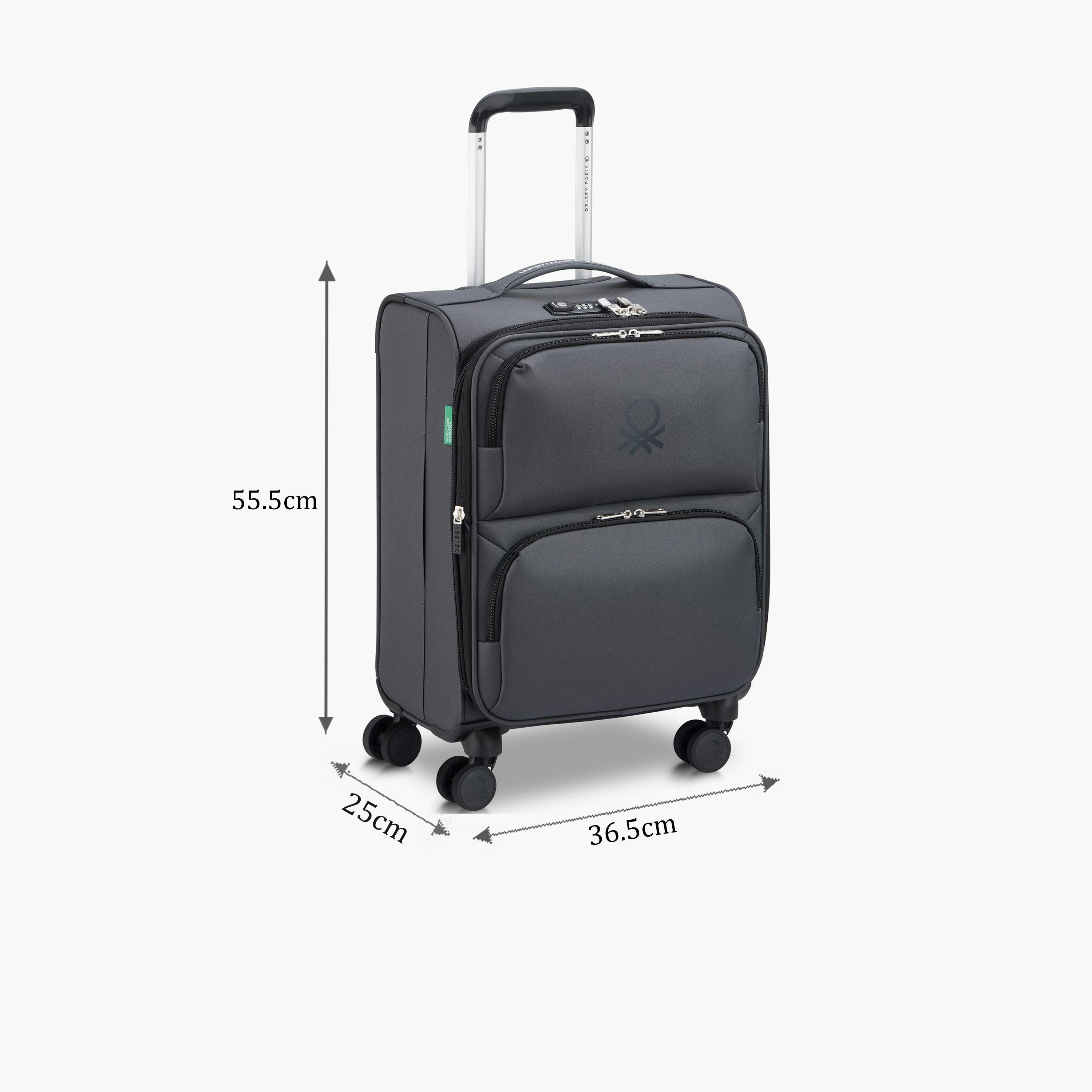 United Colors of Benetton by Delsey 56 CM Small Cabin Polyester Soft-Sided 4-Wheeler Spinner Trolley Bag with TSA Lock-travel-luggagesandbags-luggage-image-2