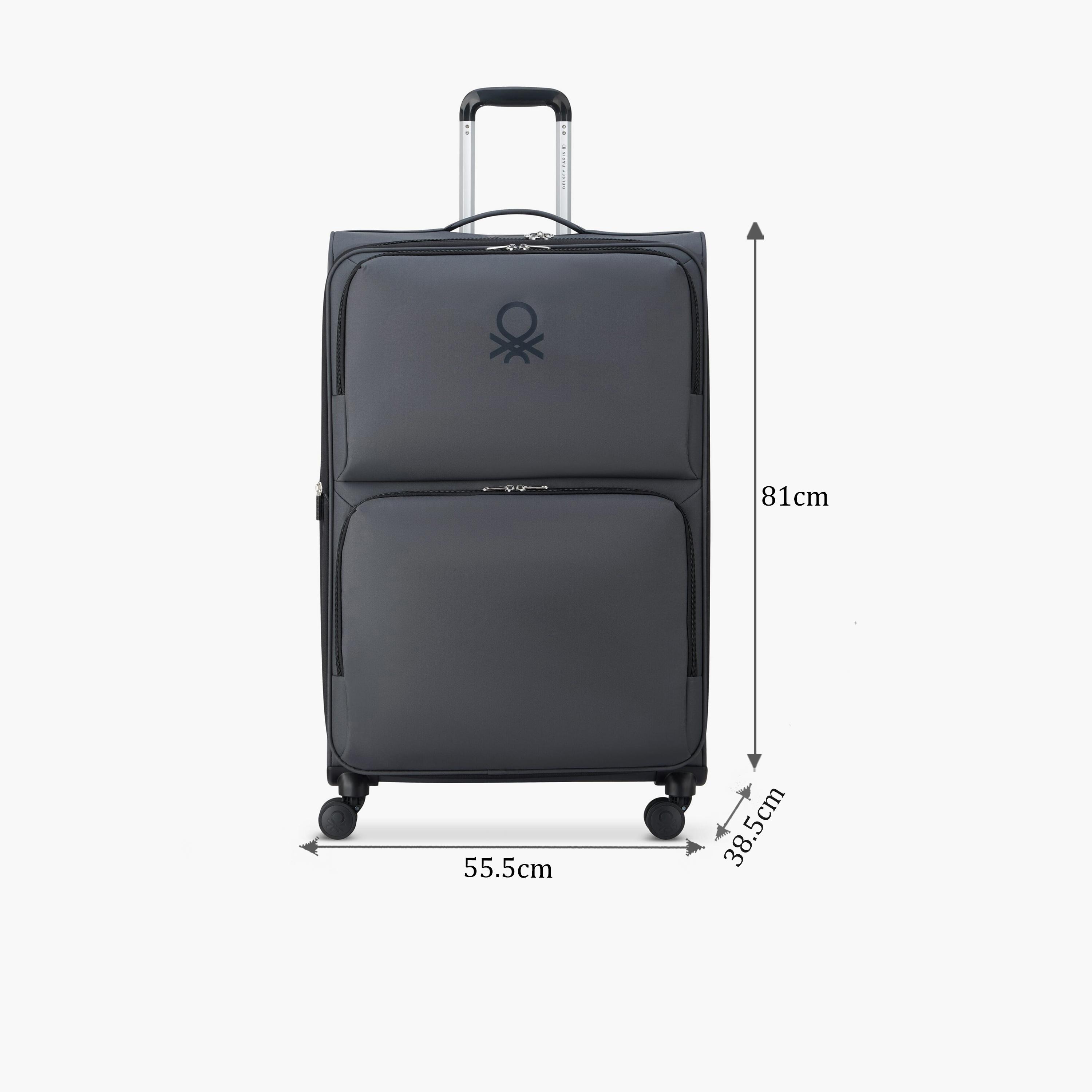 United Colors of Benetton by Delsey 81 CM Large Check-in Polyester Soft-Sided 4-Wheeler Spinner Trolley Bag with TSA Lock-travel-luggagesandbags-luggage-image-2