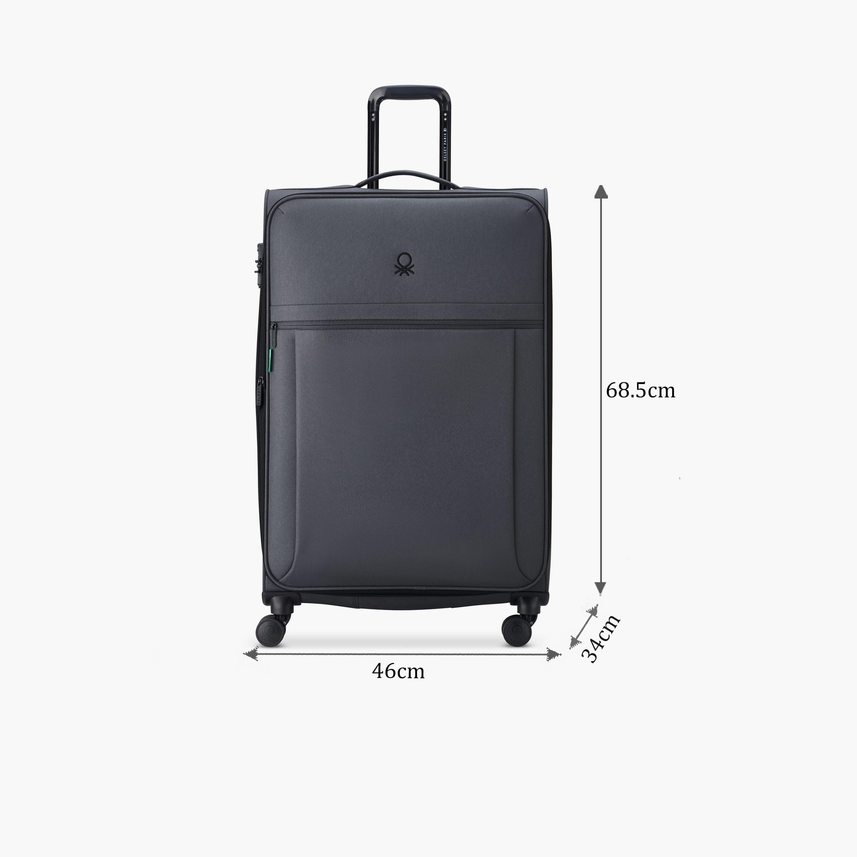 United Colors of Benetton by Delsey 69 CM Medium Check-in Polyester Soft-Sided 4-Wheeler Spinner Trolley Bag with TSA Lock-travel-luggagesandbags-luggage-image-2
