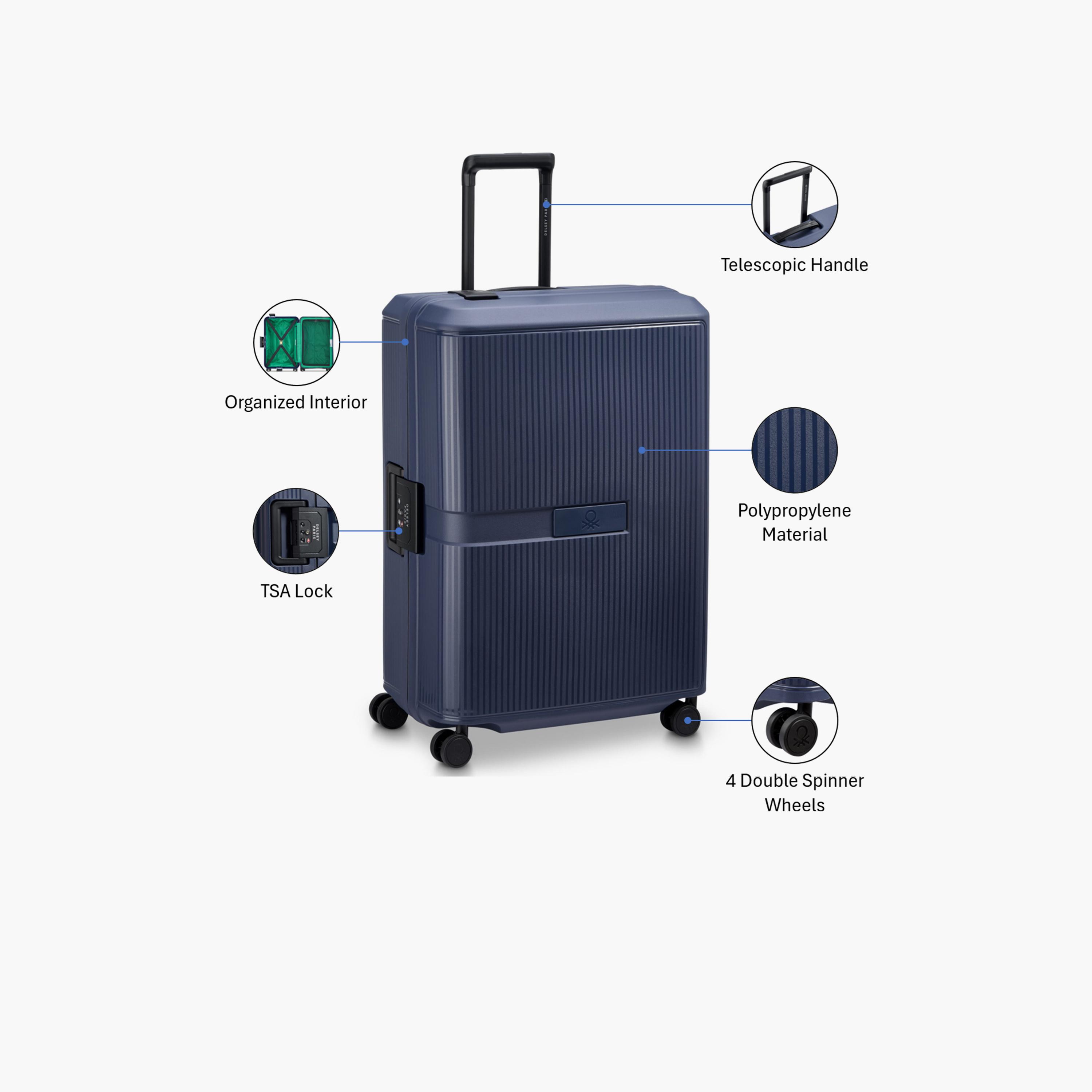 United Colors of Benetton by Delsey 69 CM Medium Check-in Polypropylene Hard-Sided 4-Wheeler Spinner Trolley Bag with TSA Lock-travel-luggagesandbags-luggage-image-3