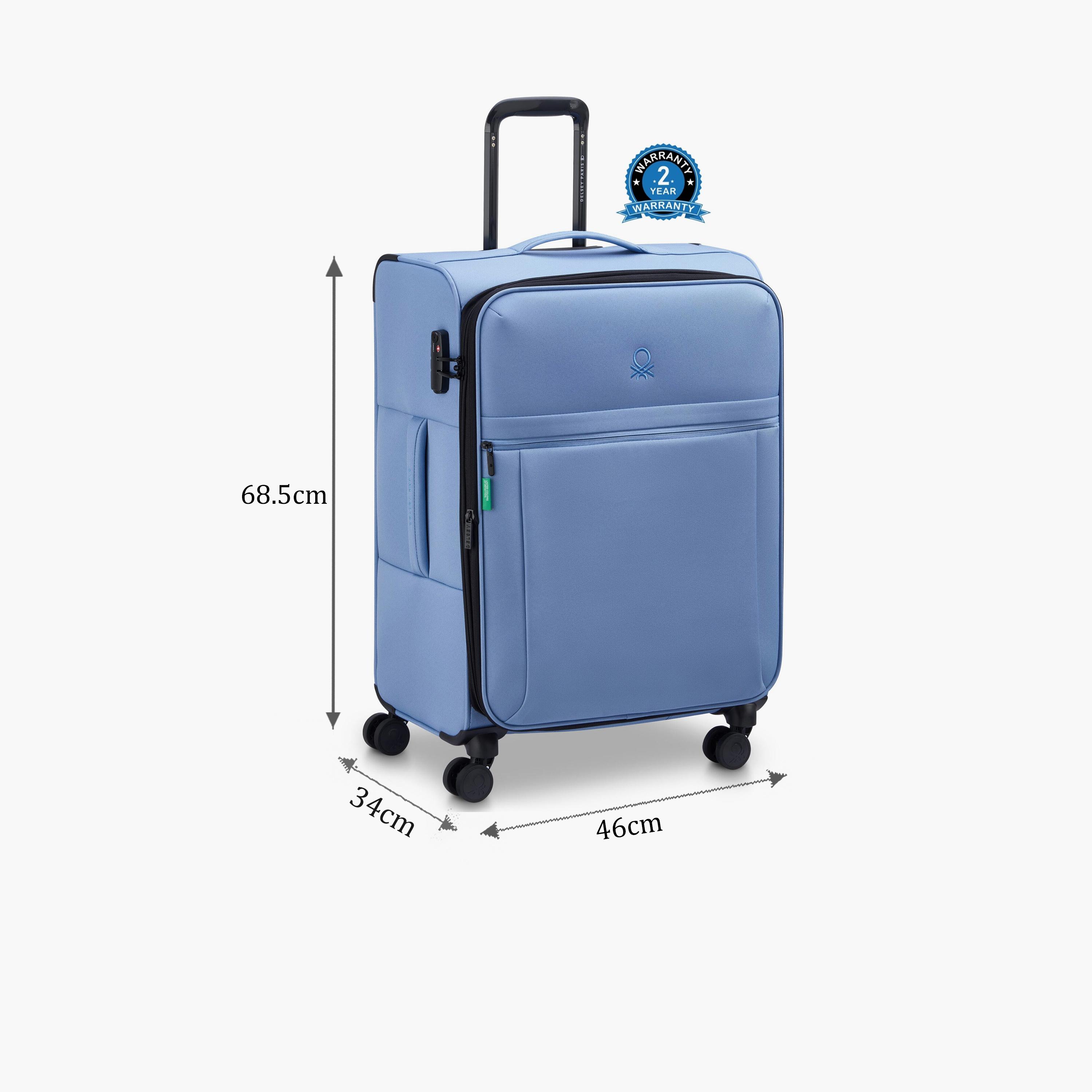 United Colors of Benetton by Delsey 69 CM Medium Check-in Polyester Soft-Sided 4-Wheeler Spinner Trolley Bag with TSA Lock-travel-luggagesandbags-luggage-image-2