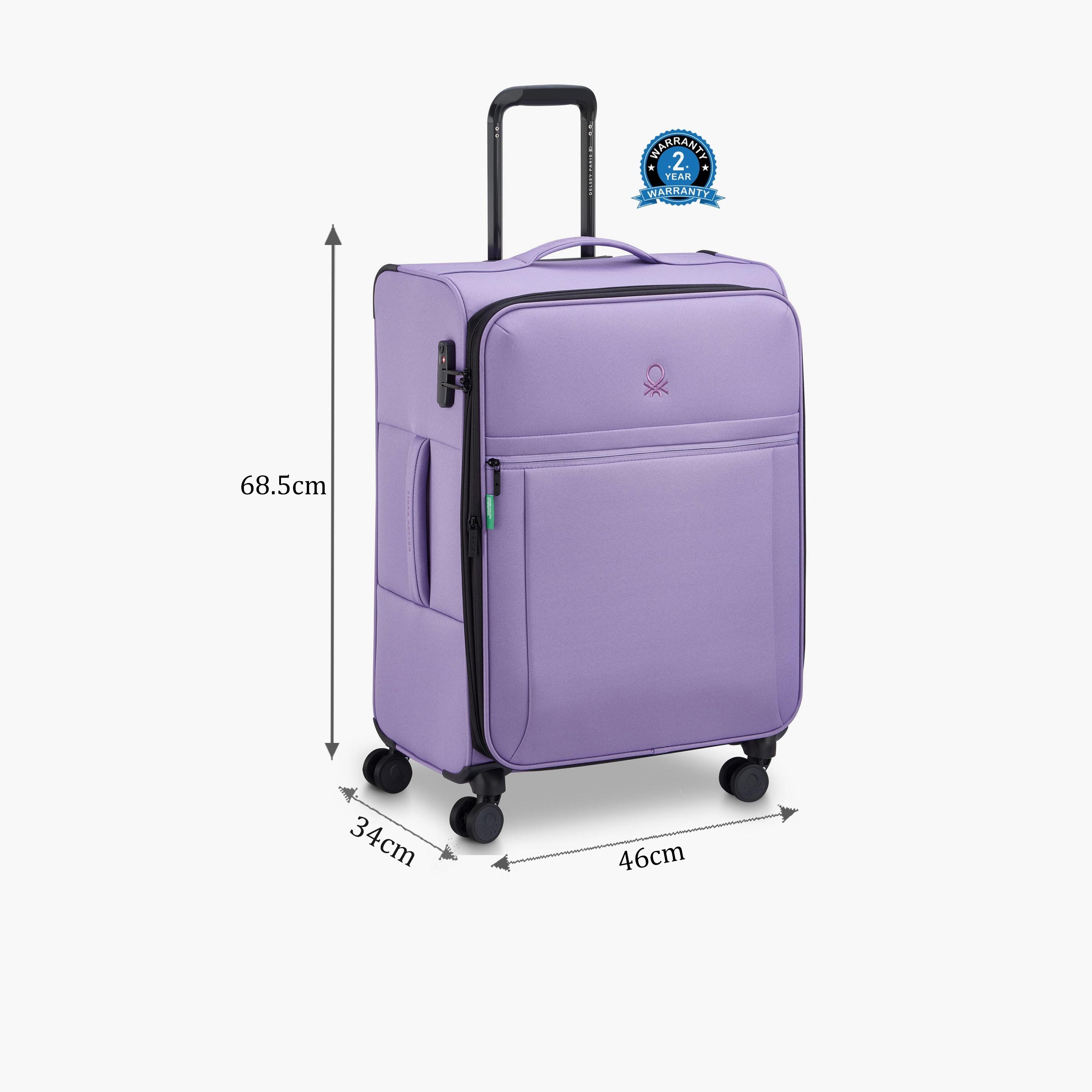 United Colors of Benetton by Delsey 69 CM Medium Check-in Polyester Soft-Sided 4-Wheeler Spinner Trolley Bag with TSA Lock-travel-luggagesandbags-luggage-image-2