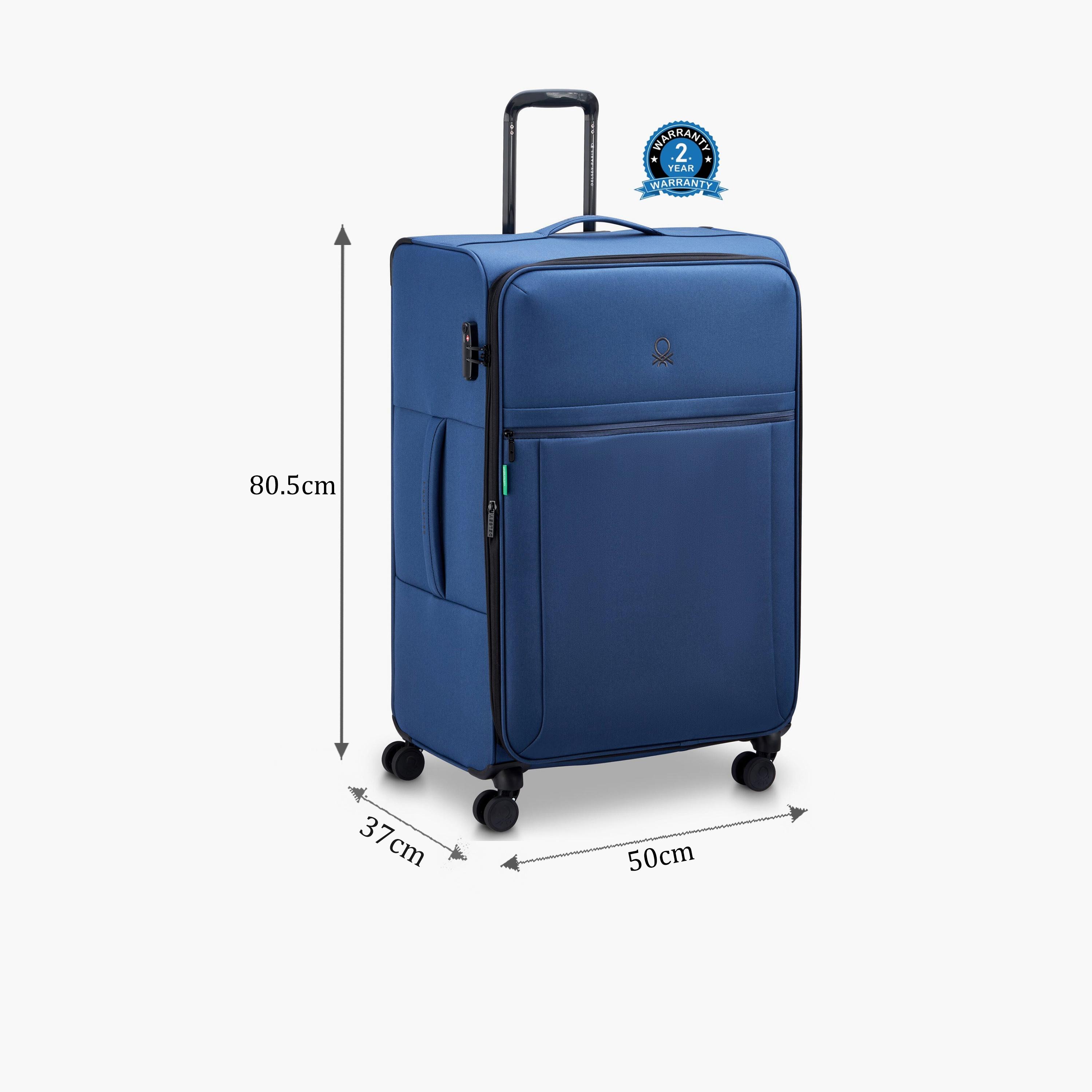 United Colors of Benetton by Delsey 81 CM Large Check-in Polyester Soft-Sided 4-Wheeler Spinner Trolley Bag with TSA Lock-travel-luggagesandbags-luggage-image-2