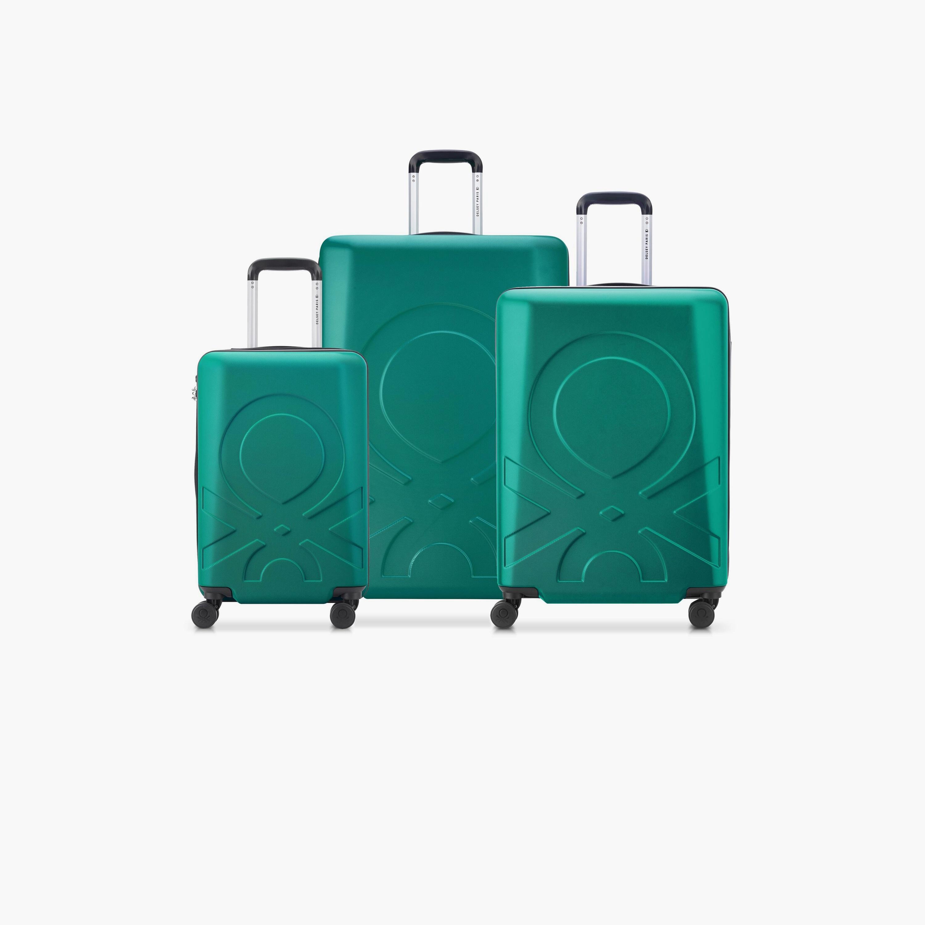 United Colors of Benetton by Delsey Set of 3 Polycarbonate with ABS Hard-Sided 4-Wheeler Spinner Trolley Bags with TSA Lock-travel-luggagesandbags-luggage-image-1