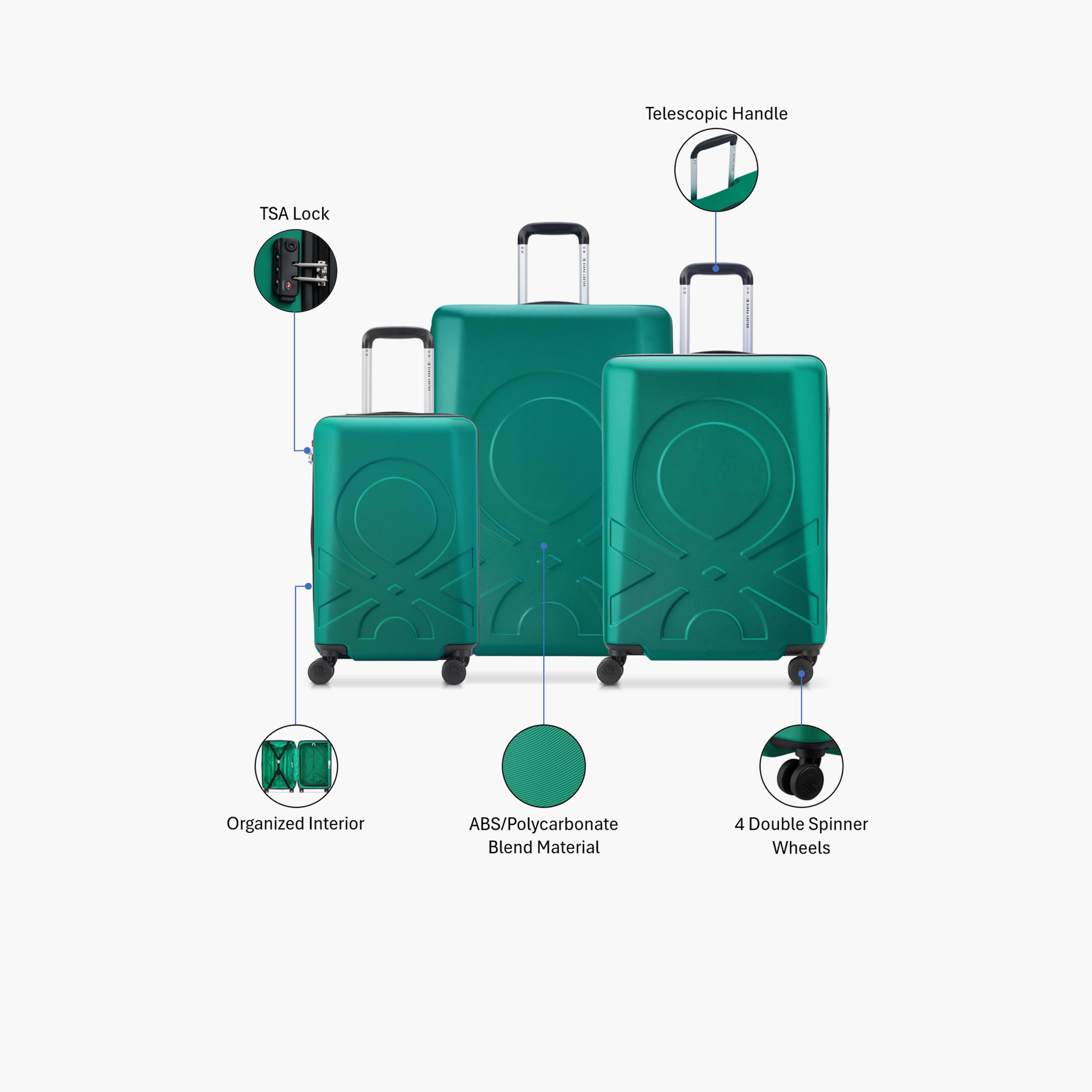 United Colors of Benetton by Delsey Set of 3 Polycarbonate with ABS Hard-Sided 4-Wheeler Spinner Trolley Bags with TSA Lock-travel-luggagesandbags-luggage-image-2