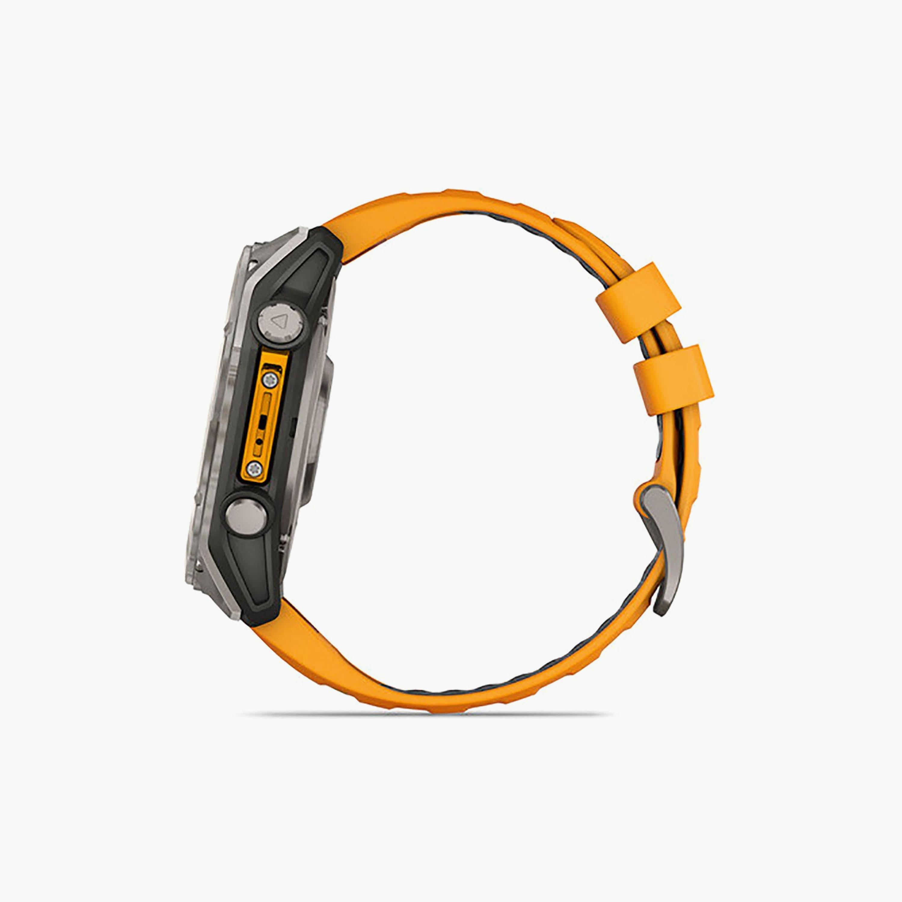 Garmin Fenix 8 AMOLED 51mm Sapphire Titanium Spark Orange Graphite Silicone Band | 010-02905-11-men-watchesandjewellery-watches-image-4
