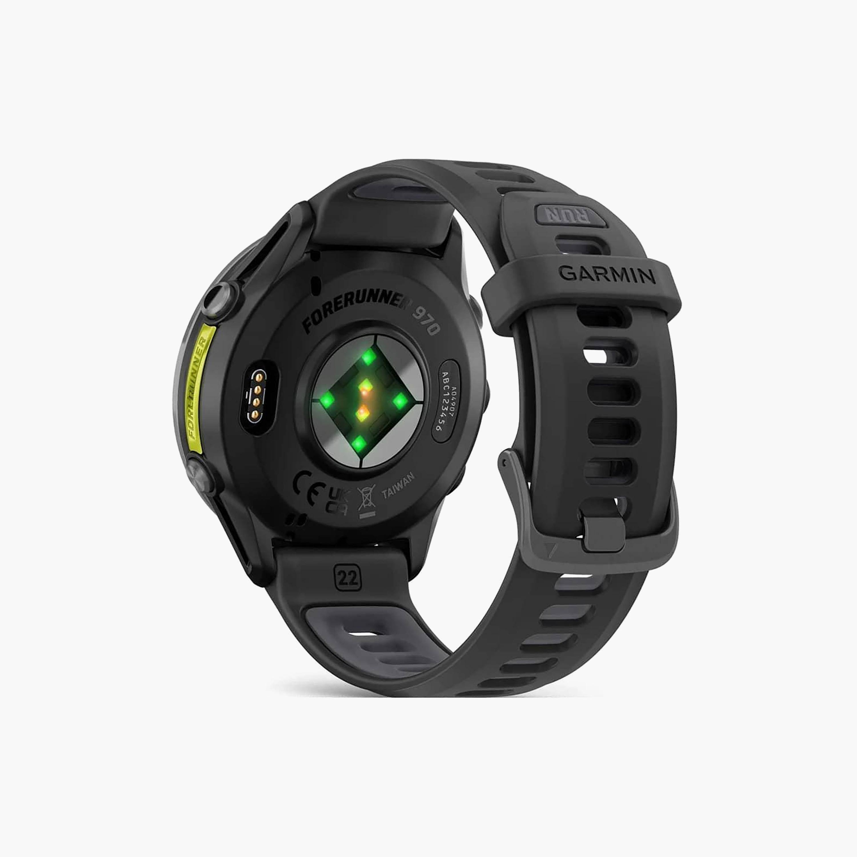 Garmin Forerunner 970 Smartwatch Carbon Grey Titanium Black Case Translucent Band | 010-02969-10-men-watchesandjewellery-watches-image-6
