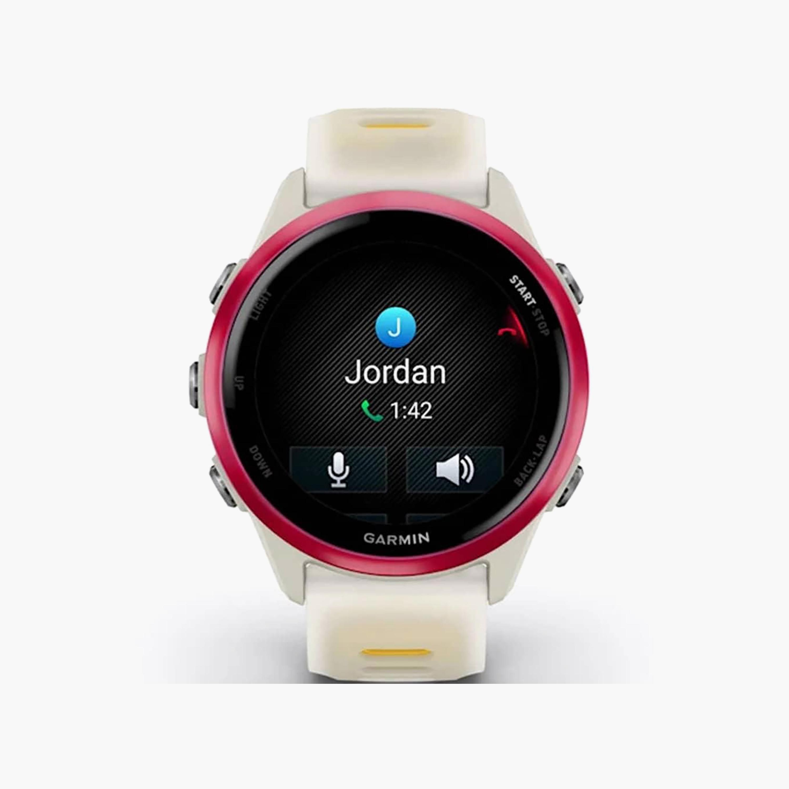 Garmin Forerunner 570 Smartwatch Raspberry Aluminum Translucent Bone Mango Band | 010-02970-02-men-watchesandjewellery-watches-image-2