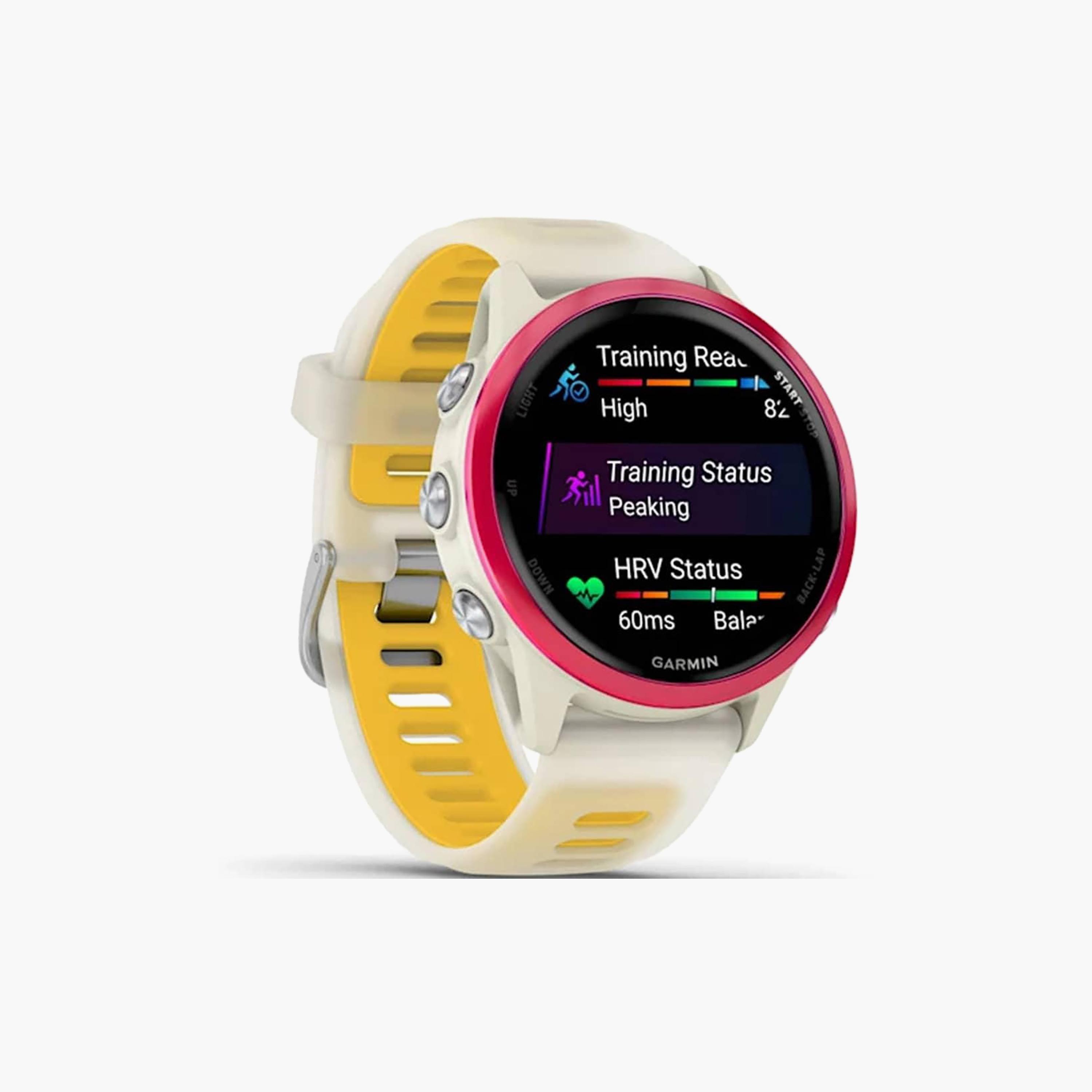 Garmin Forerunner 570 Smartwatch Raspberry Aluminum Translucent Bone Mango Band | 010-02970-02-men-watchesandjewellery-watches-image-3