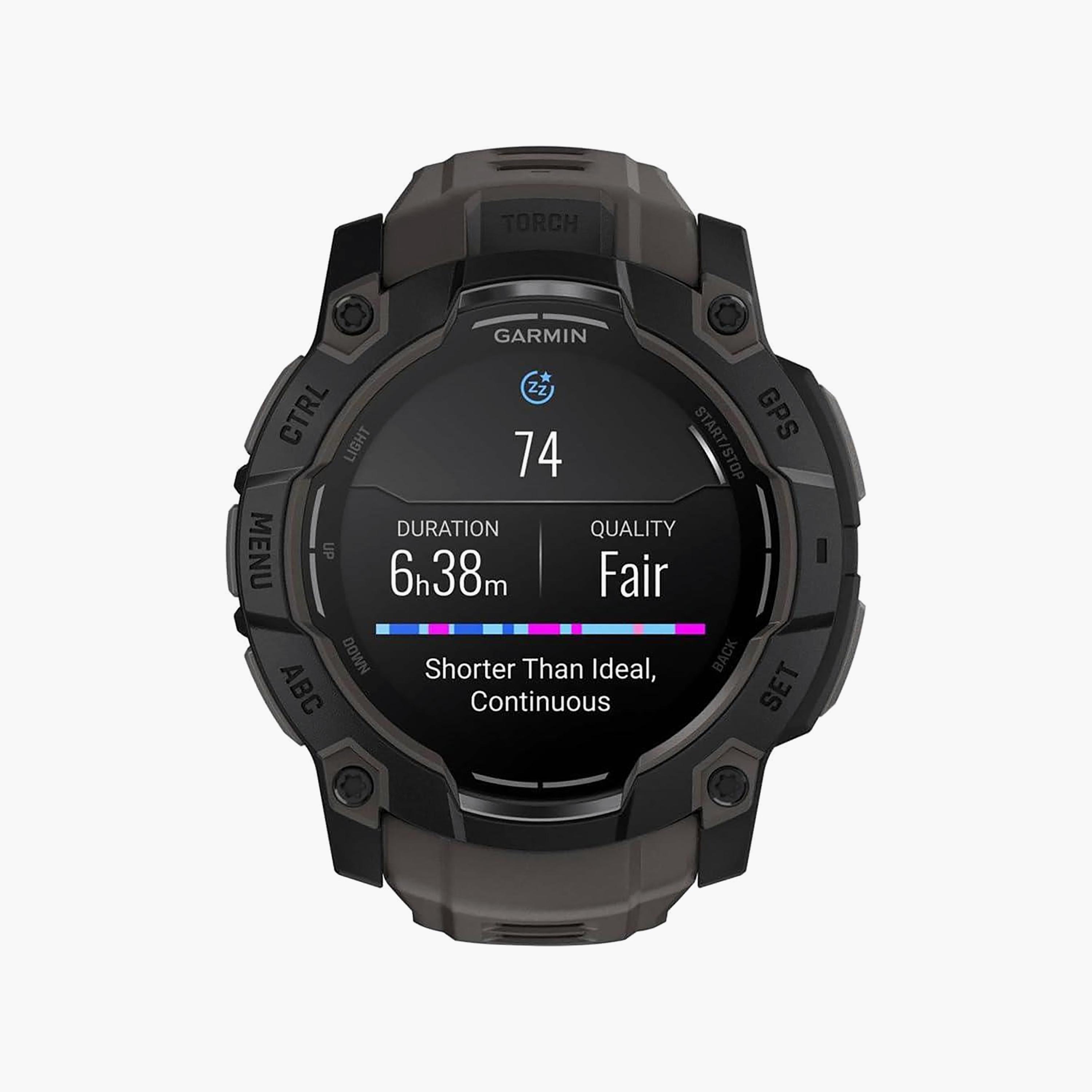 Garmin Instinct 3 Outdoor GPS Smartwatch 50 mm AMOLED Black with Black Band | 010-03020-50-men-watchesandjewellery-watches-image-3