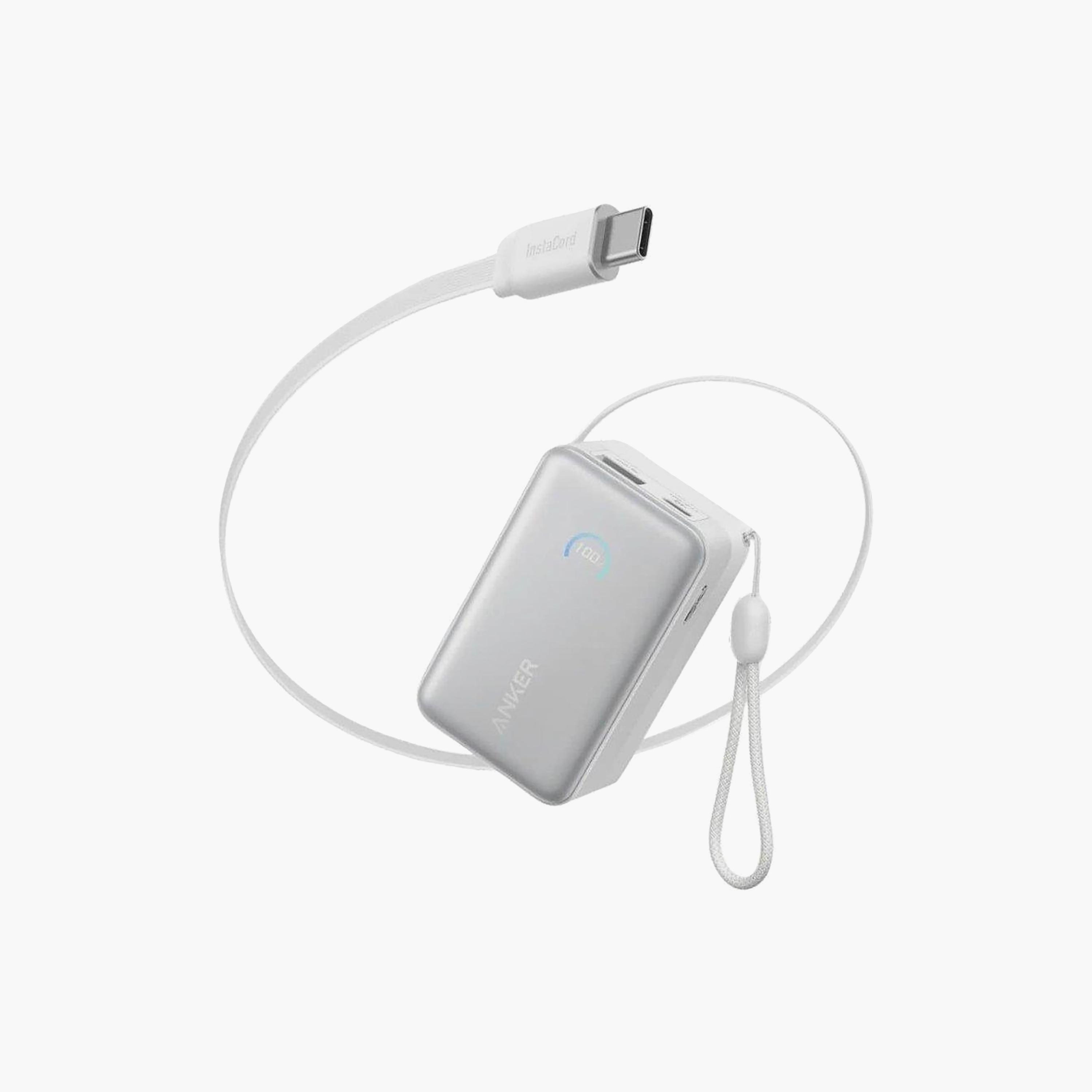 باور بنك بسعة 10000 مللي أمبير وقدرة 45 واط مع كابل مدمج من أنكر | A1638H-electronics-accessories-mobileaccesories-image-1