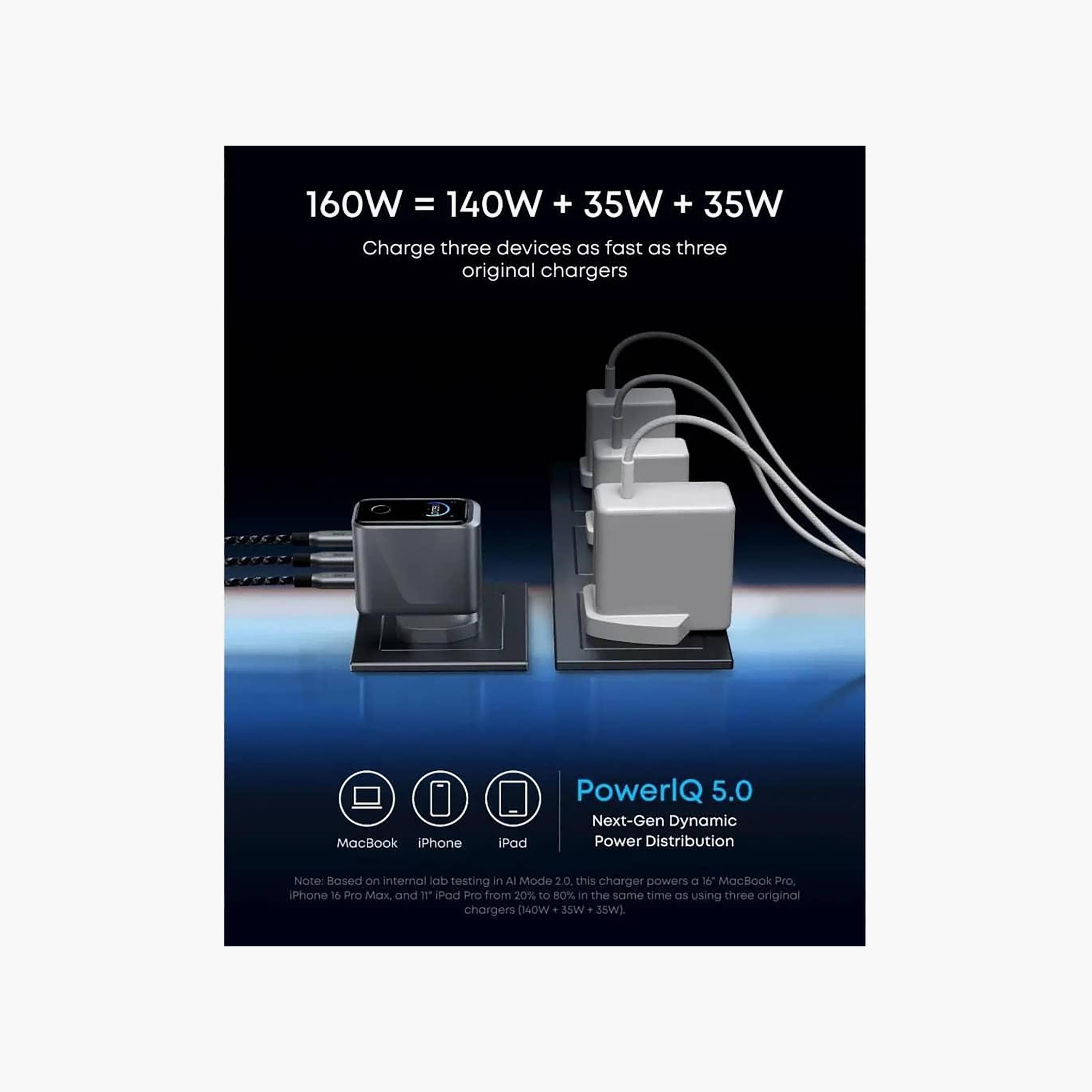 Anker Prime Charger 160W 3-Port Silver | A2687241-electronics-accessories-mobileaccesories-image-2