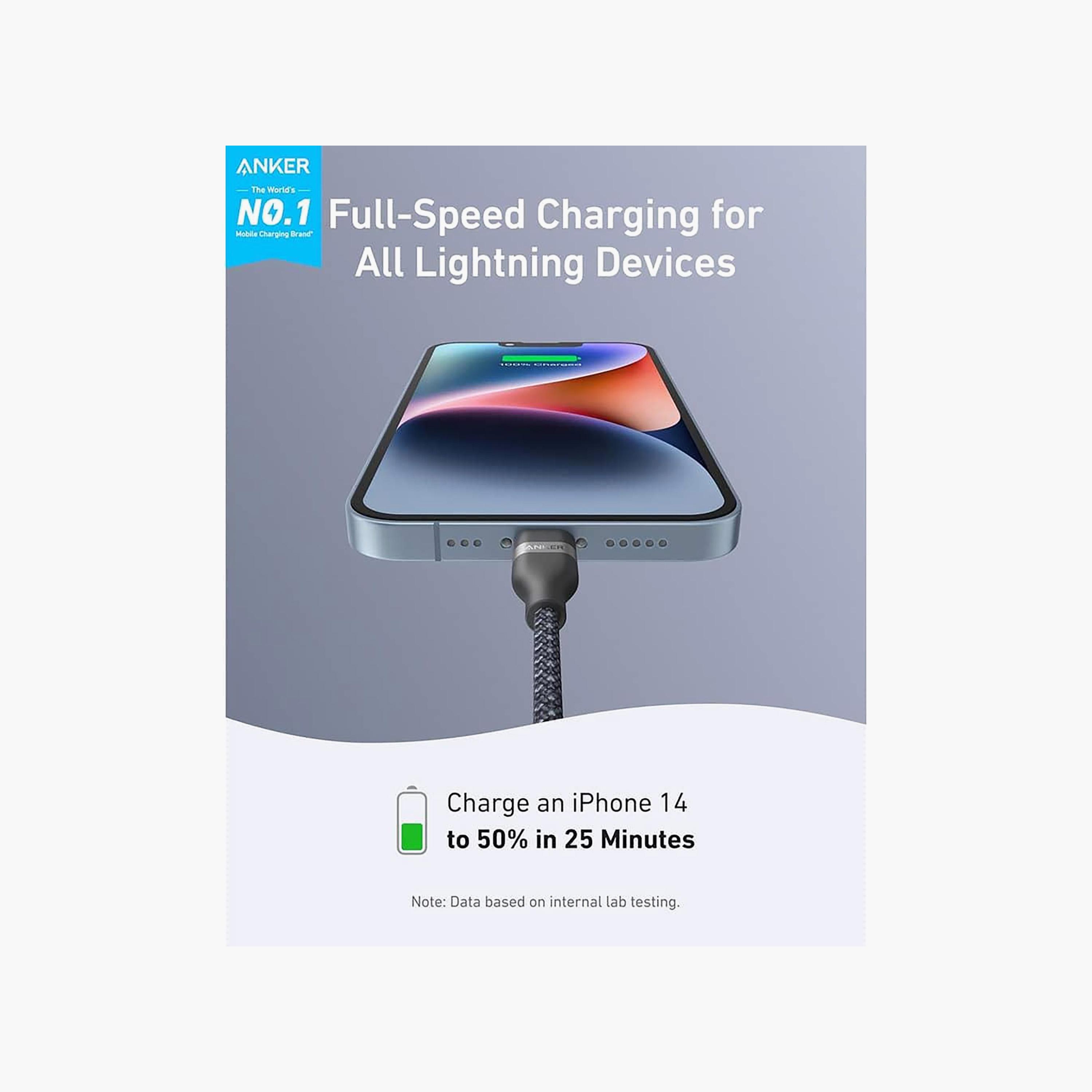 كابل أنكر من USB-C إلى Lightning باللون الأسود | A82B2012-electronics-accessories-mobileaccesories-image-5
