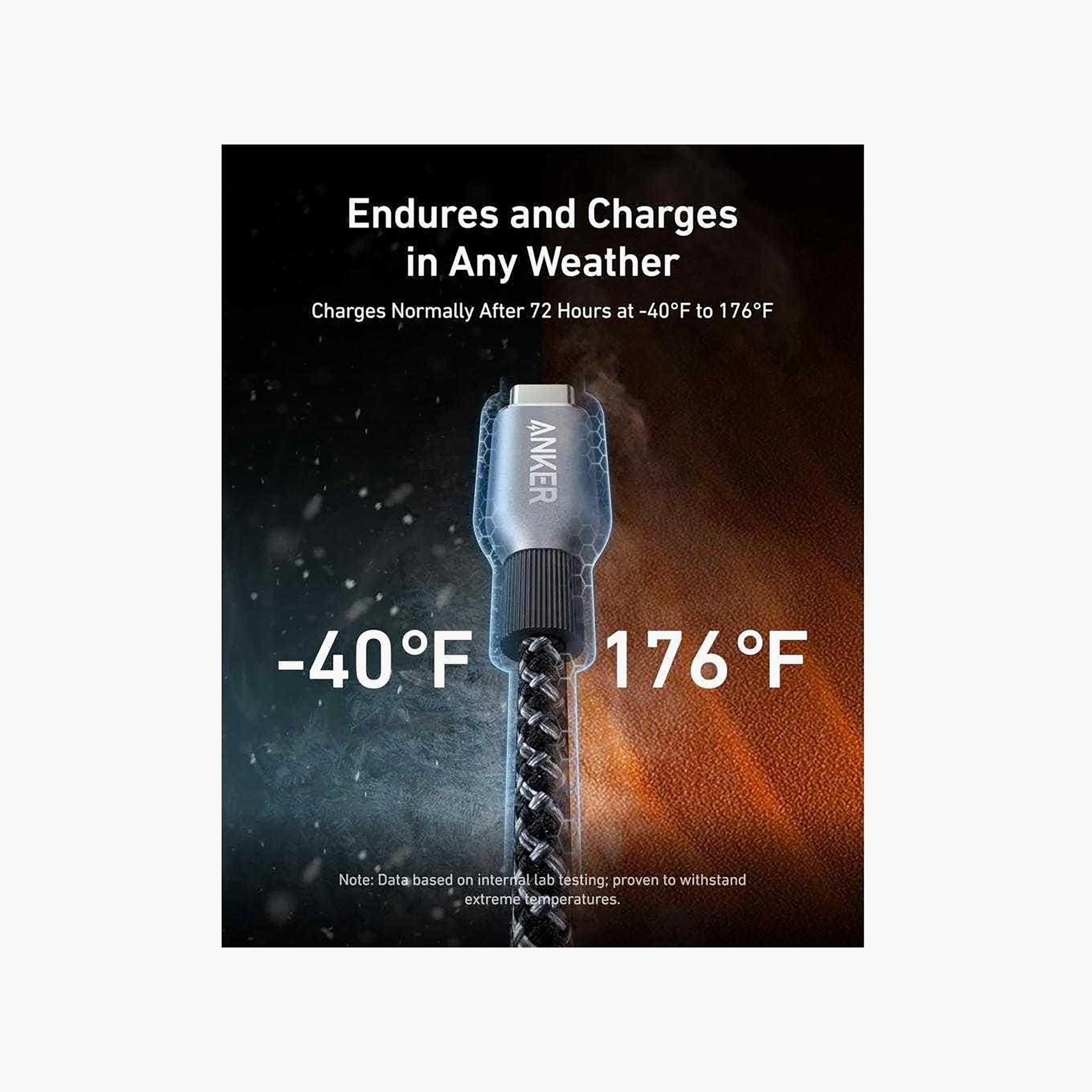 كابل أنكر برايم مضفر من USB-C إلى USB-C بطول 6 أقدام وقوة 240 واط باللون الأسود | A88E2012-electronics-accessories-mobileaccesories-image-4