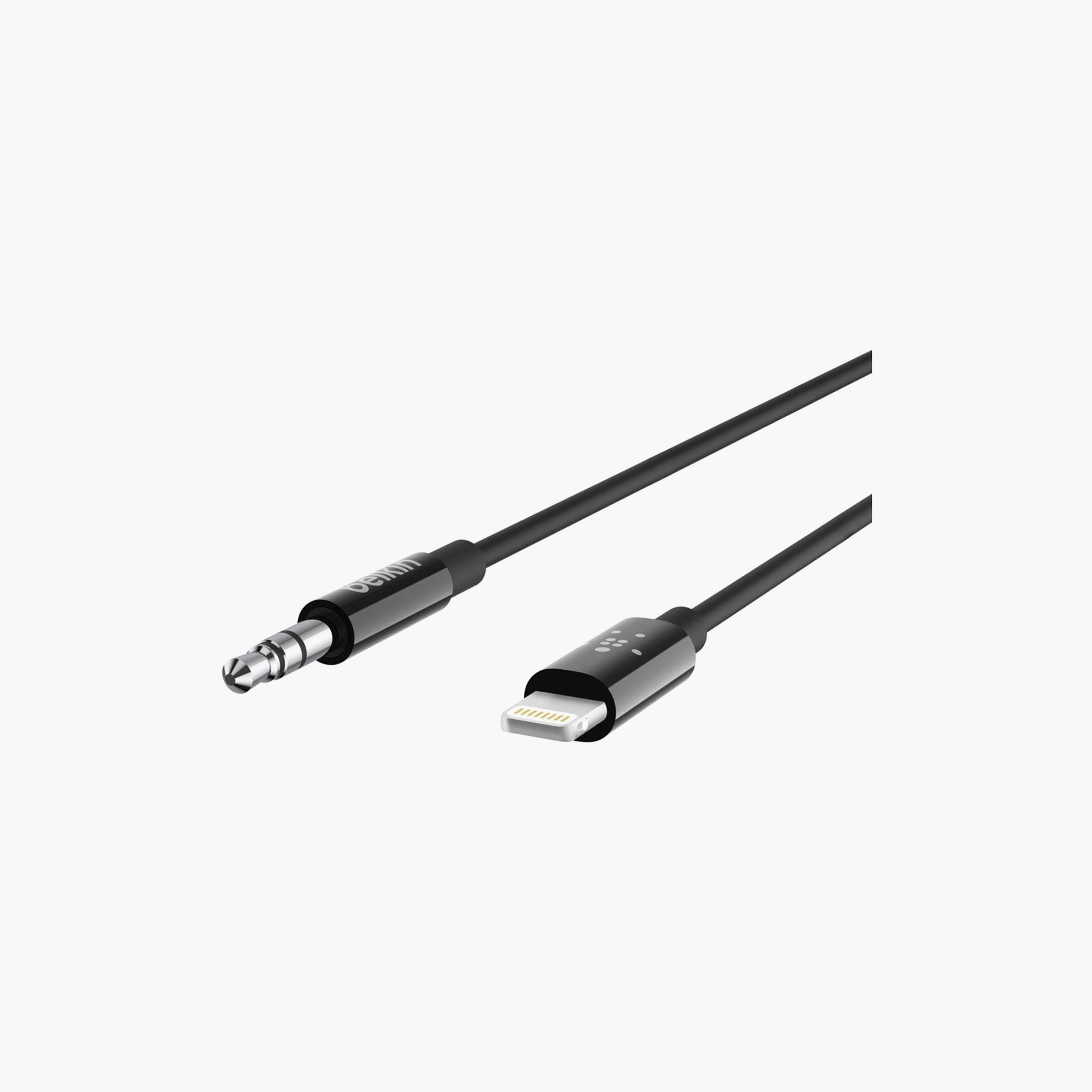 كابل صوت بيلكين مقاس 3.5 ملم مع موصل Lightning بطول 1.8 متر باللون الأسود | BKN-AV10172BT06-BLK-electronics-accessories-computeraccesories-image-2