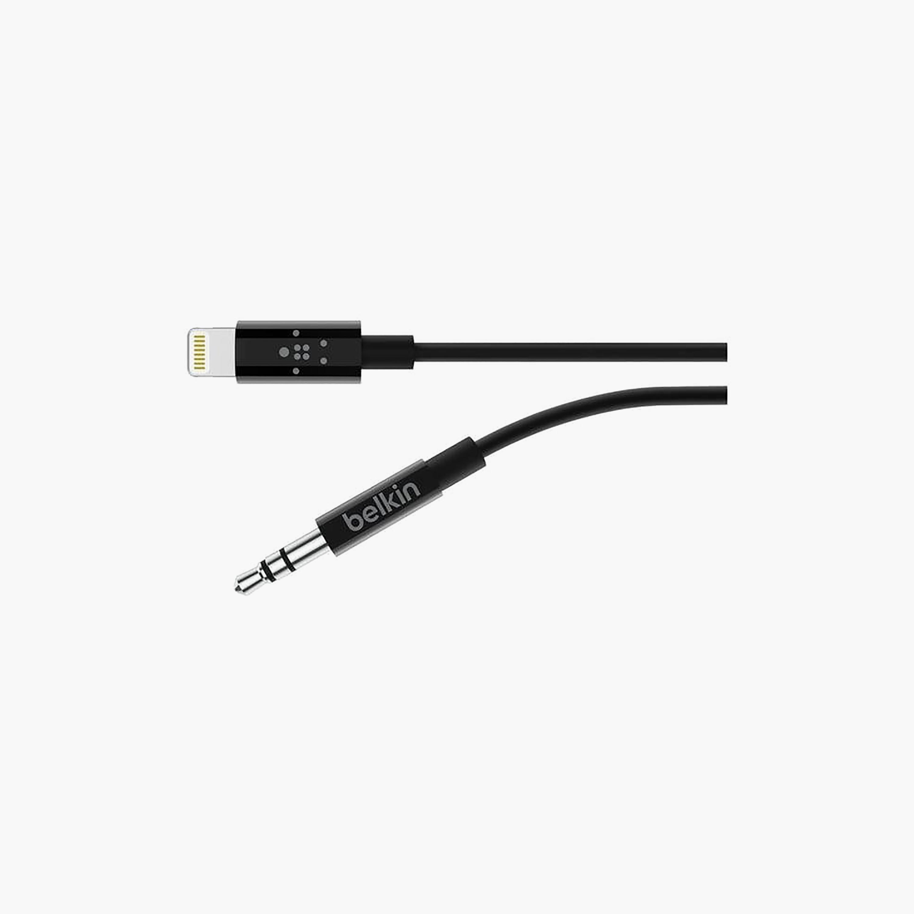 كابل صوت بيلكين مقاس 3.5 ملم مع موصل Lightning بطول 1.8 متر باللون الأسود | BKN-AV10172BT06-BLK-electronics-accessories-computeraccesories-image-3