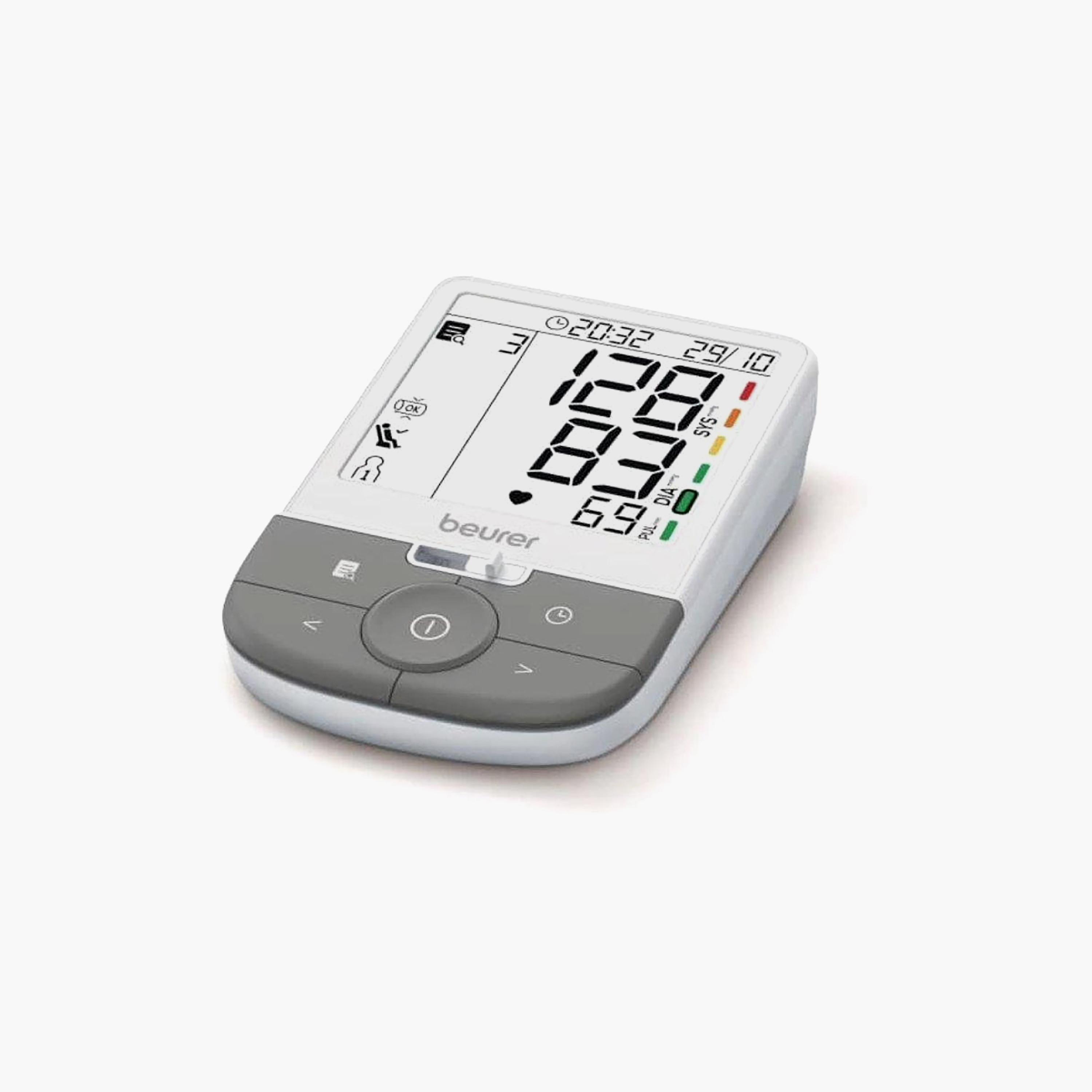 Beurer Upper Arm Blood Pressure Monitor White Gray | BM 53-electronics-portabledevices-image-1