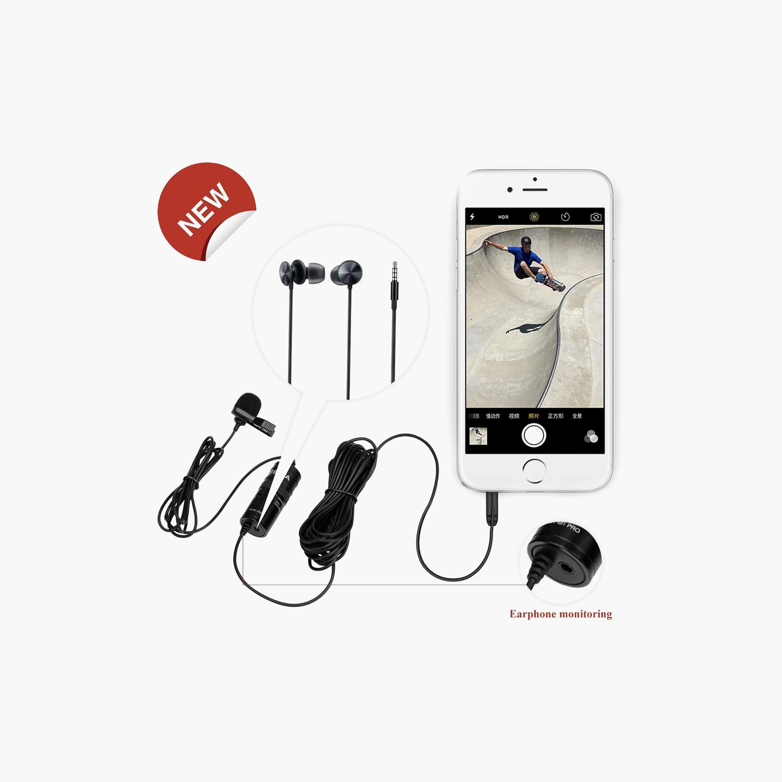 BOYA Omni-Directional Lavalier Microphone with Headphone Output | BY-M1 PRO-electronics-accessories-computeraccesories-image-2