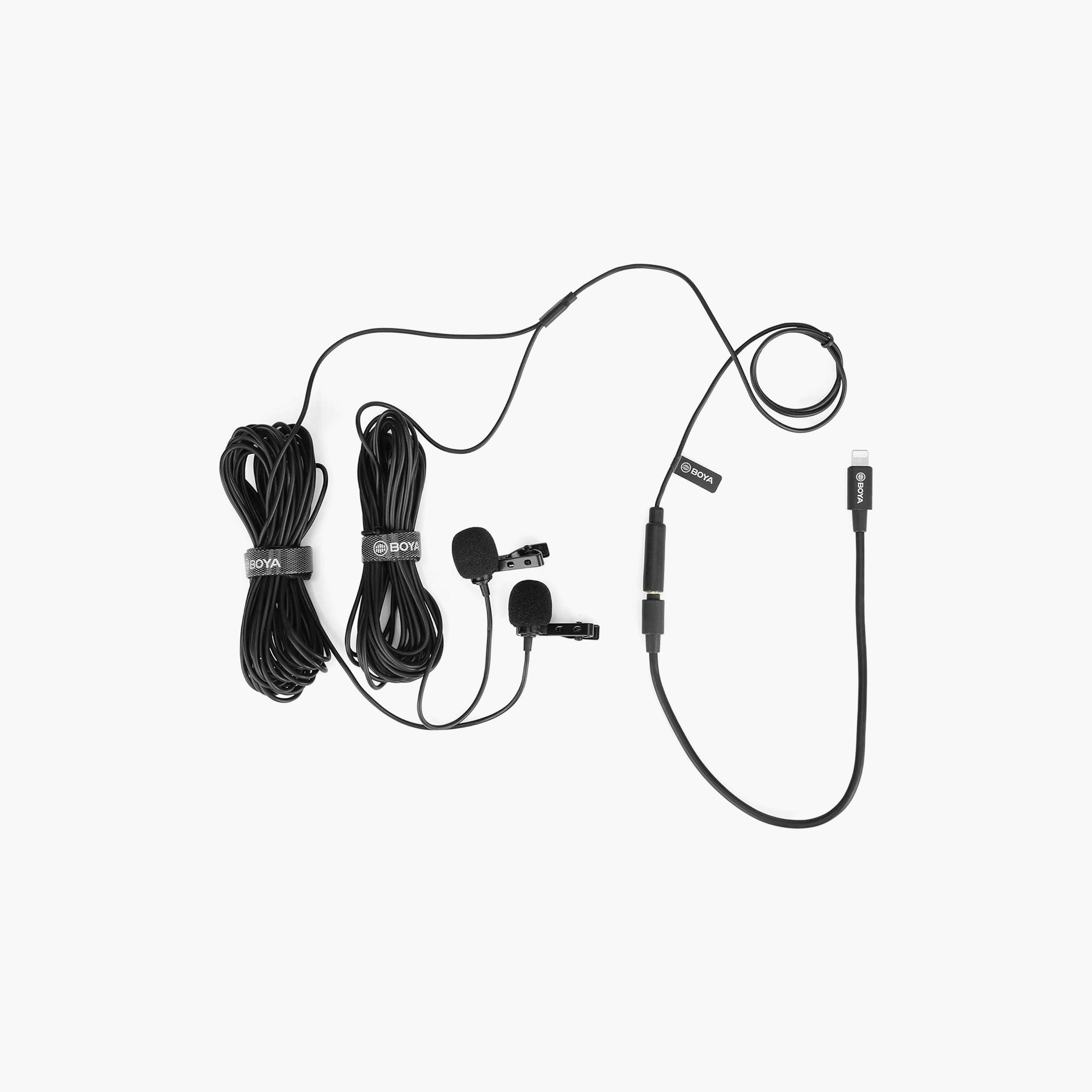 ميكروفون بويا لافالير ثنائي (مشبك) بموصل Lightning | BY-M2D-electronics-accessories-computeraccesories-image-2