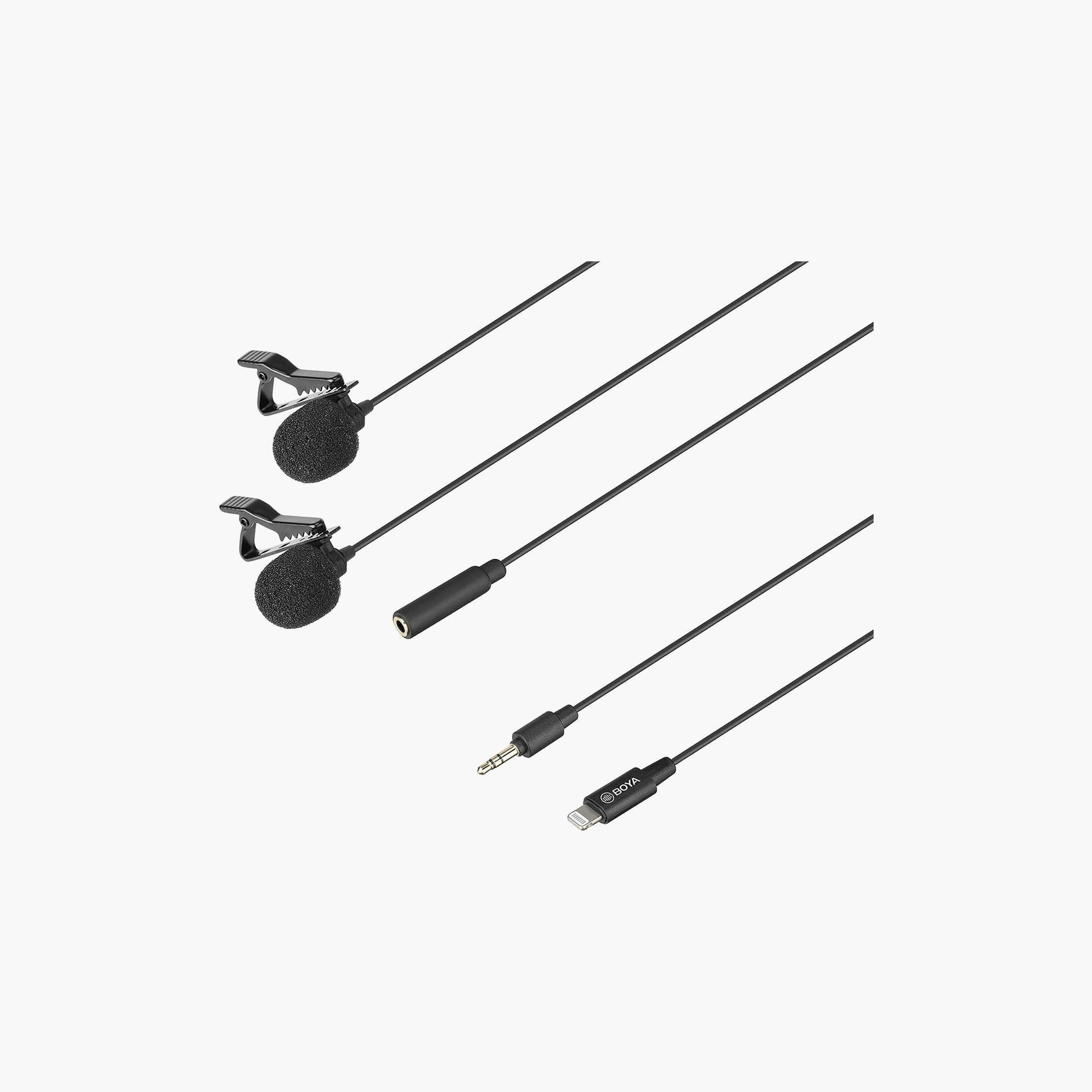 ميكروفون بويا لافالير ثنائي (مشبك) بموصل Lightning | BY-M2D-electronics-accessories-computeraccesories-image-3