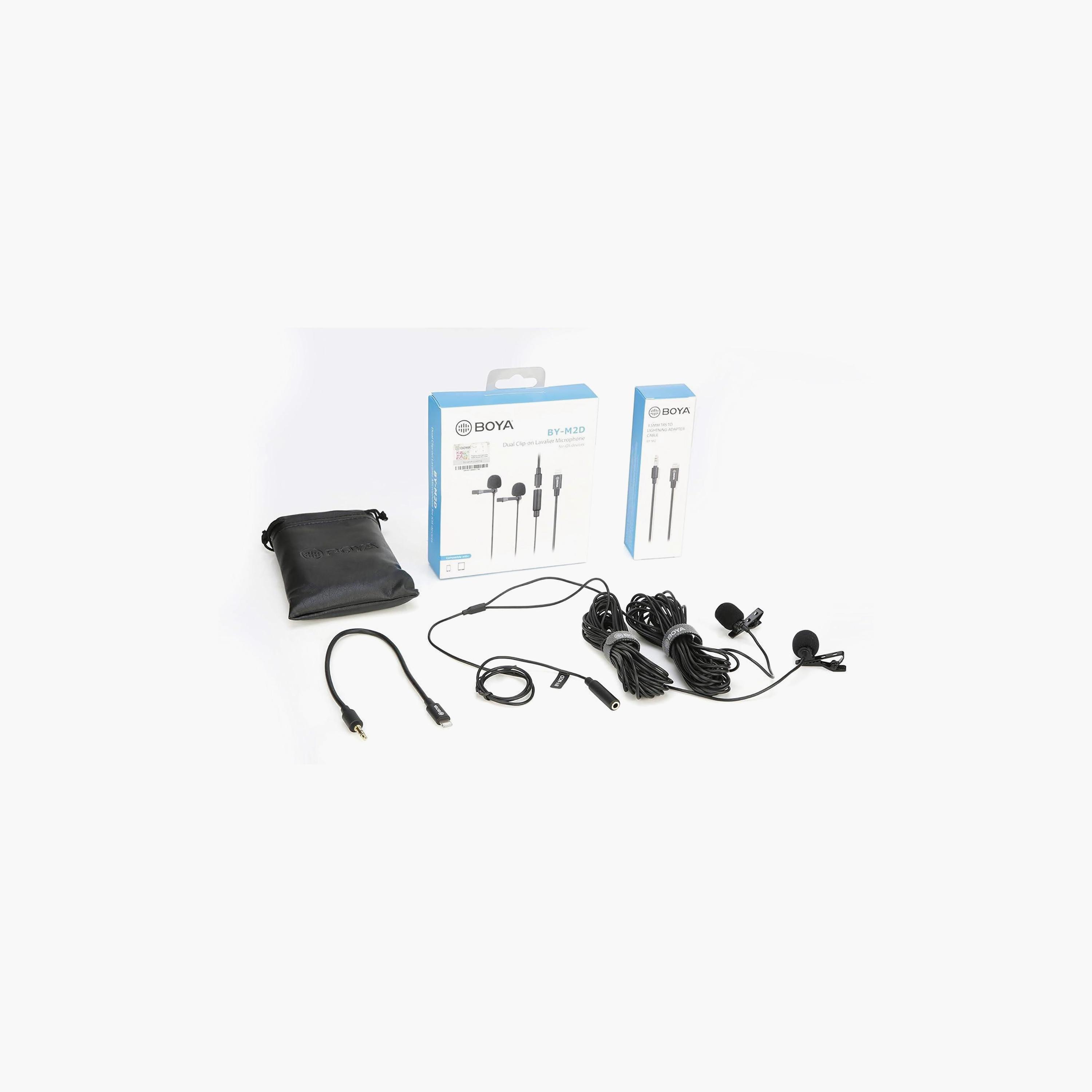 ميكروفون بويا لافالير ثنائي (مشبك) بموصل Lightning | BY-M2D-electronics-accessories-computeraccesories-image-4