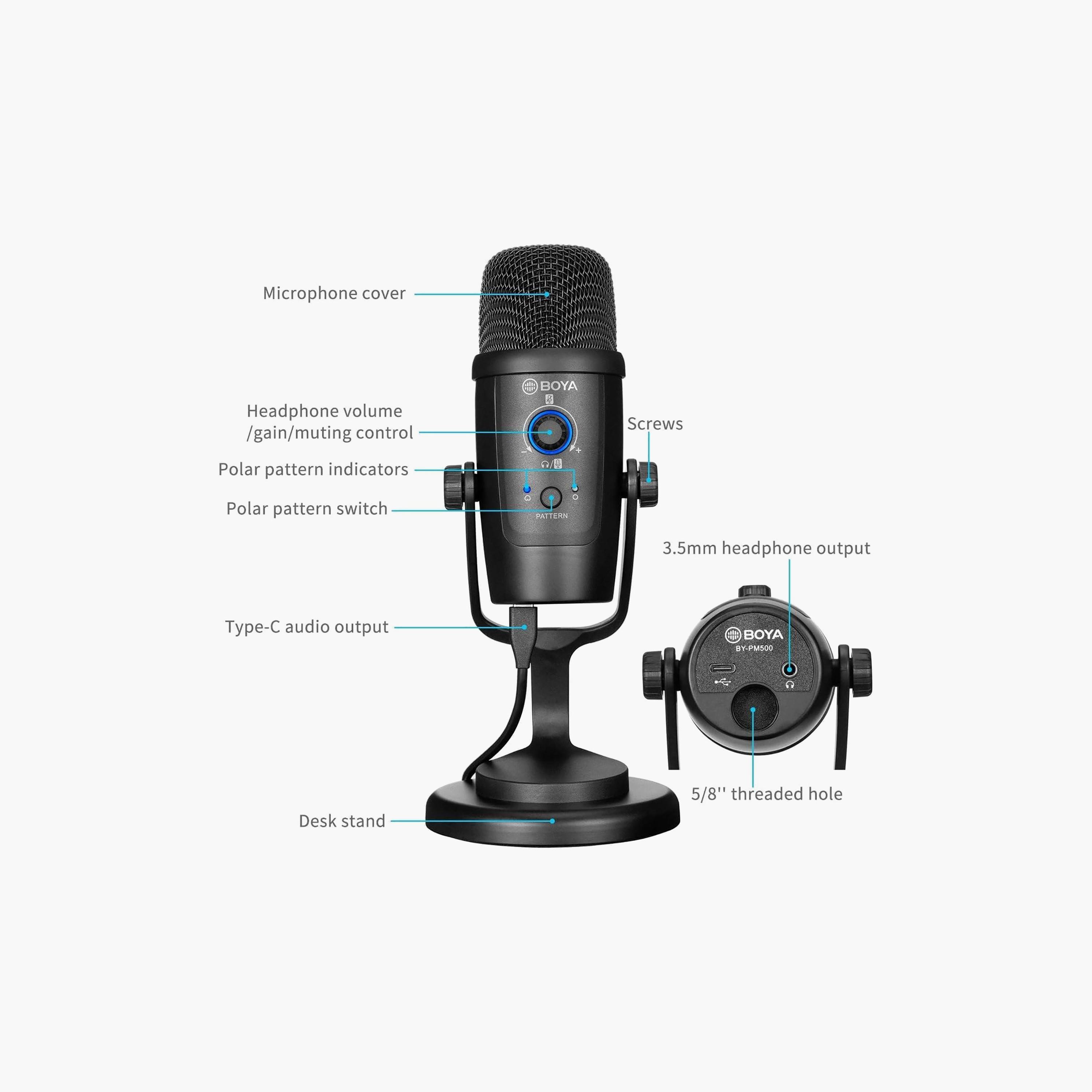 BOYA USB Microphone for Type C Smartphones | BY-PM500-electronics-accessories-computeraccesories-image-3