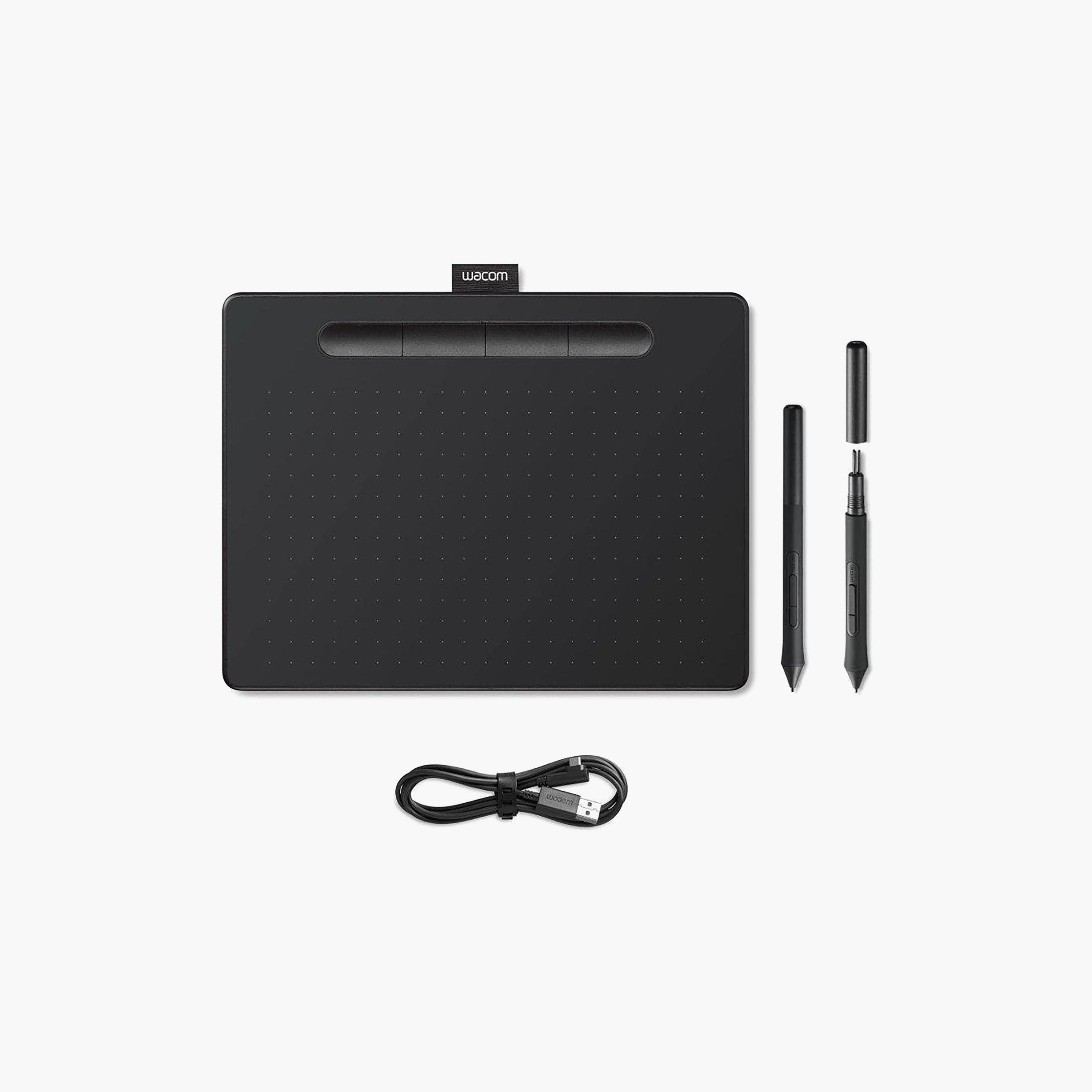 جهاز لوحي للرسم واكوم إنتووس مقاس متوسط باللون الأسود | CTL-6100K-B-electronics-accessories-mobileaccesories-image-1