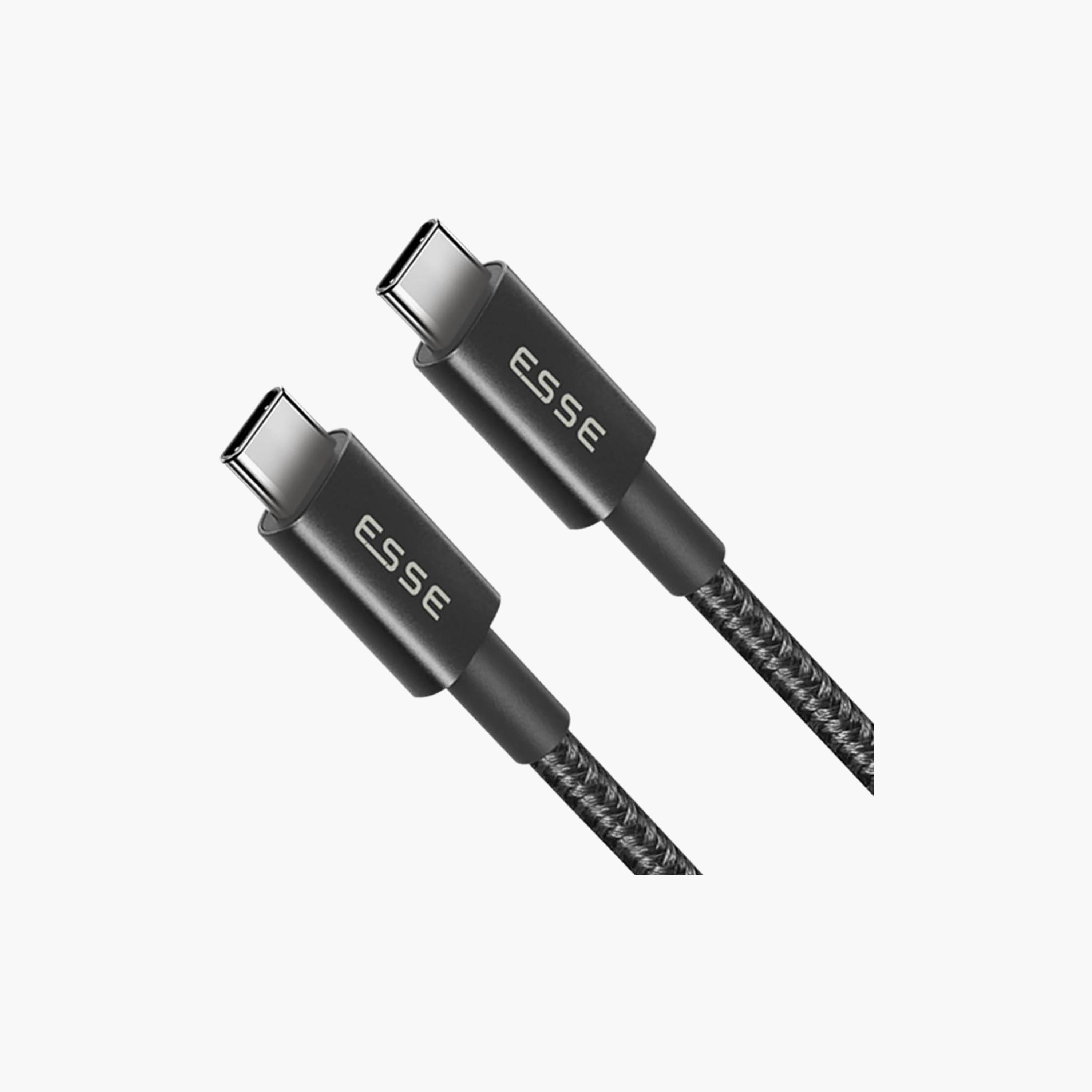 Esse Type C to Type C Fast Charging Cable 60W 2M Black | ECB-C260W7002-electronics-accessories-mobileaccesories-image-2