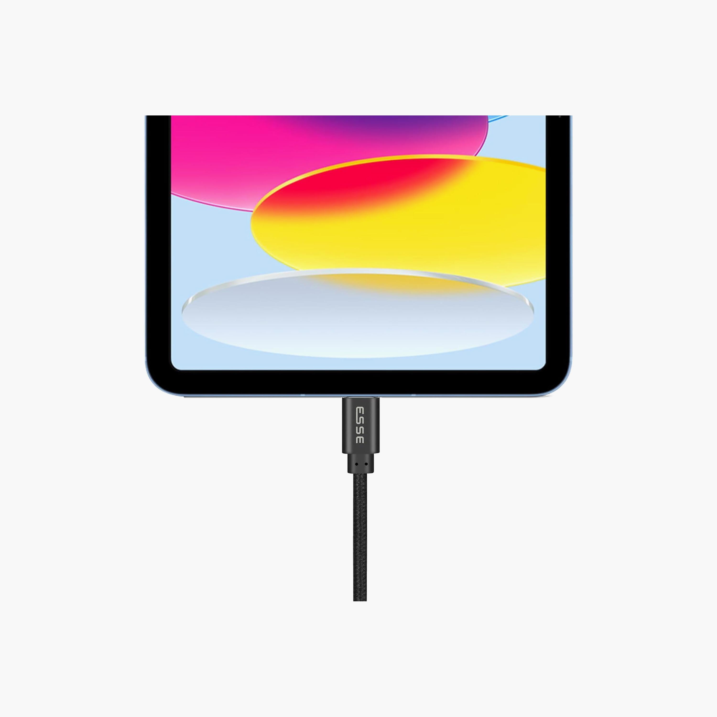 Esse Type C to Type C Fast Charging Cable 60W 2M Black | ECB-C260W7002-electronics-accessories-mobileaccesories-image-3