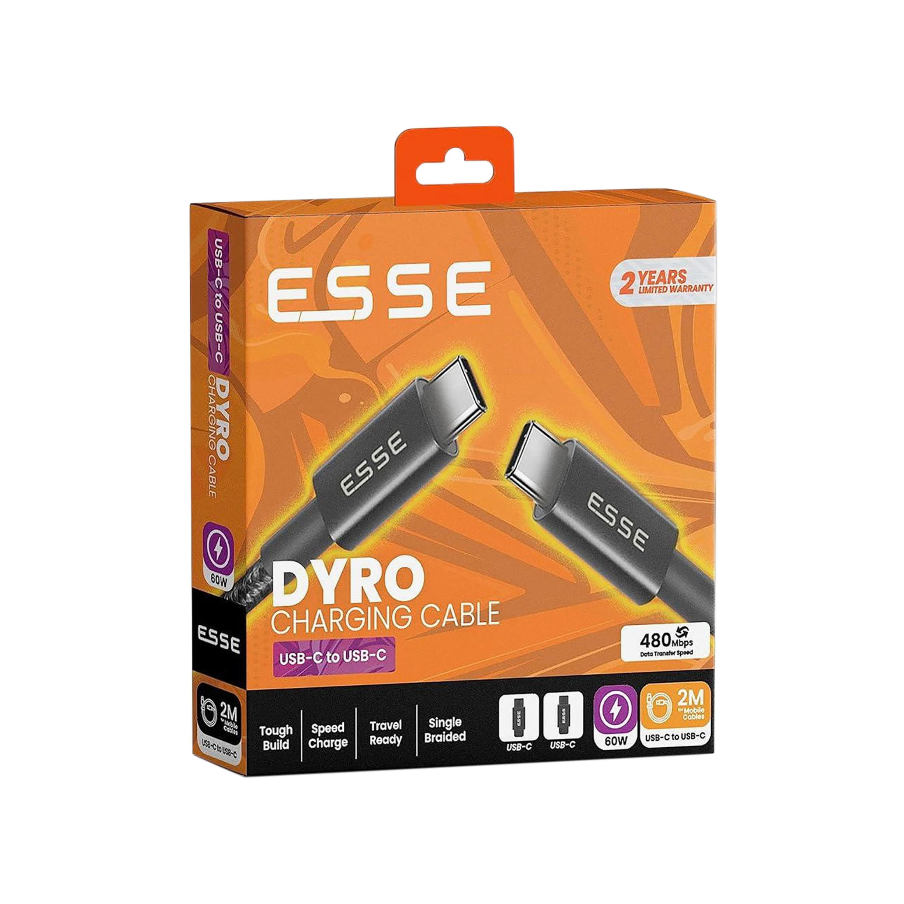 Esse Type C to Type C Fast Charging Cable 60W 2M Black | ECB-C260W7002-electronics-accessories-mobileaccesories-image-6