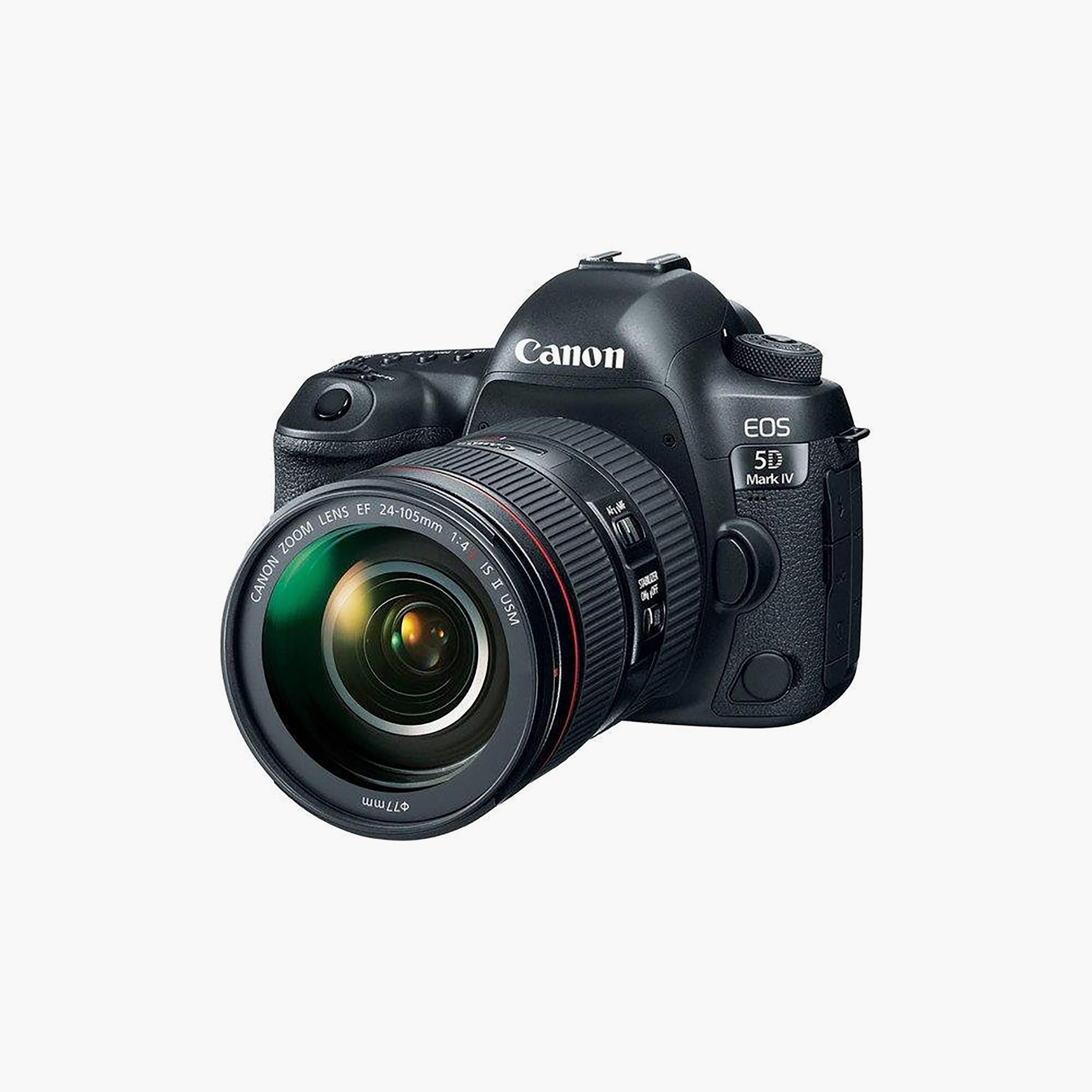 كاميرا كانون EOS 5D Mark IV دي إس إل آر (DSLR) باللون الأسود مع عدسة 24-105 ملم f/4L IS USM-electronics-camera-image-1