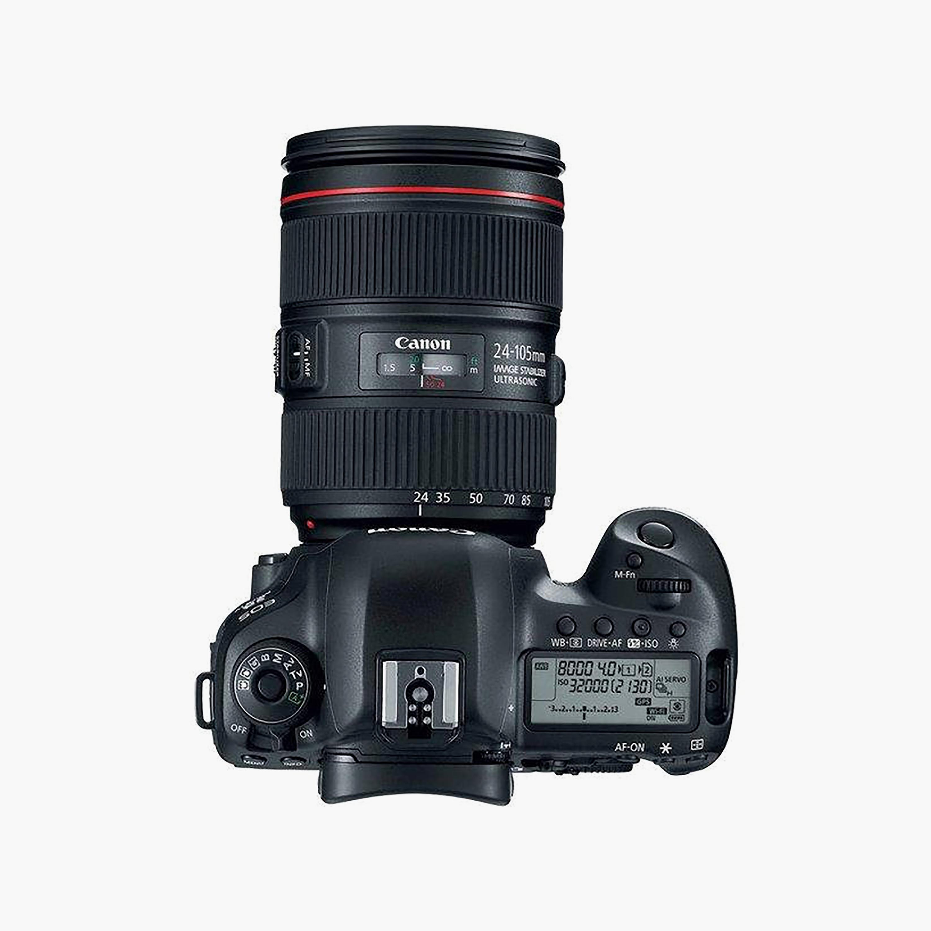 كاميرا كانون EOS 5D Mark IV دي إس إل آر (DSLR) باللون الأسود مع عدسة 24-105 ملم f/4L IS USM-electronics-camera-image-2
