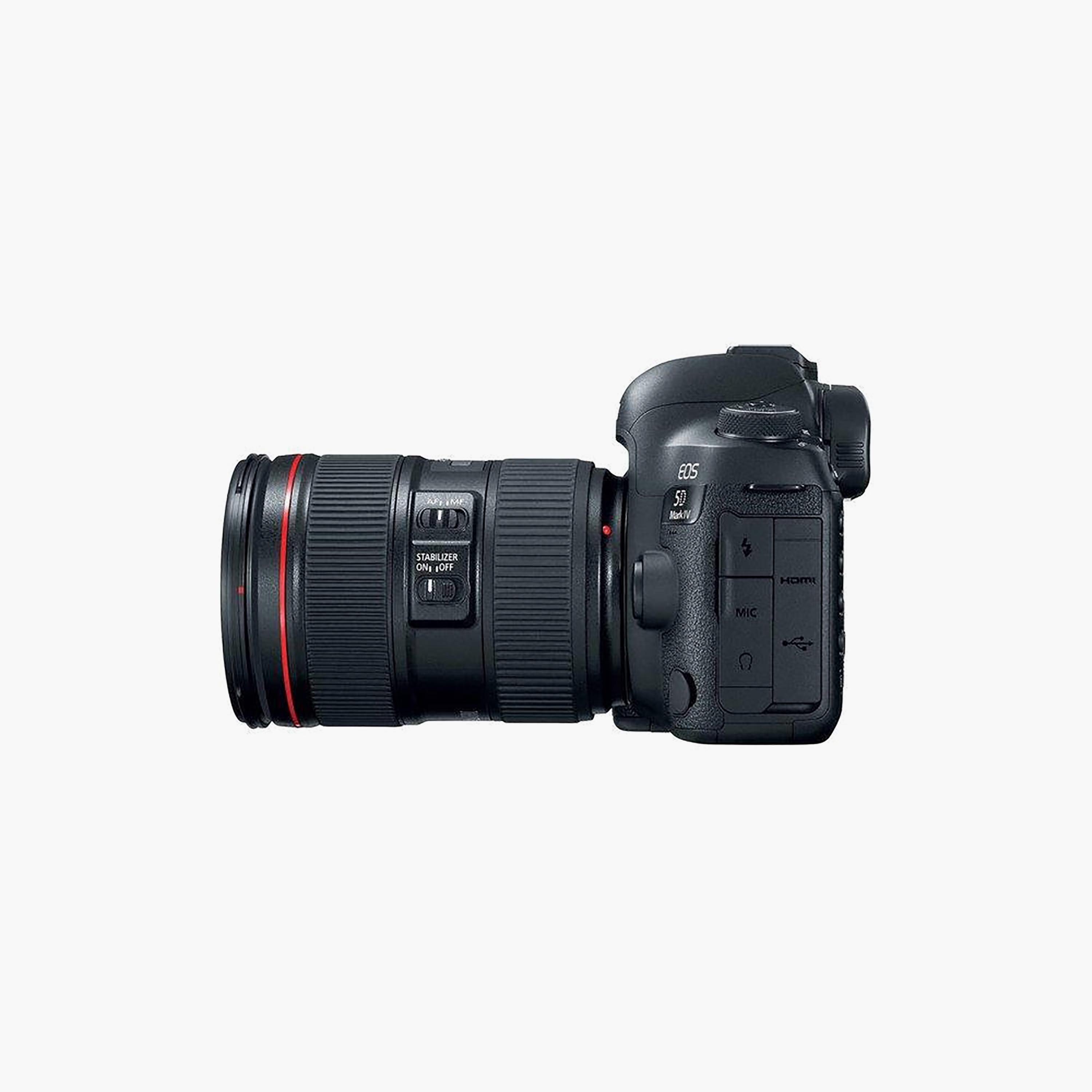 كاميرا كانون EOS 5D Mark IV دي إس إل آر (DSLR) باللون الأسود مع عدسة 24-105 ملم f/4L IS USM-electronics-camera-image-4
