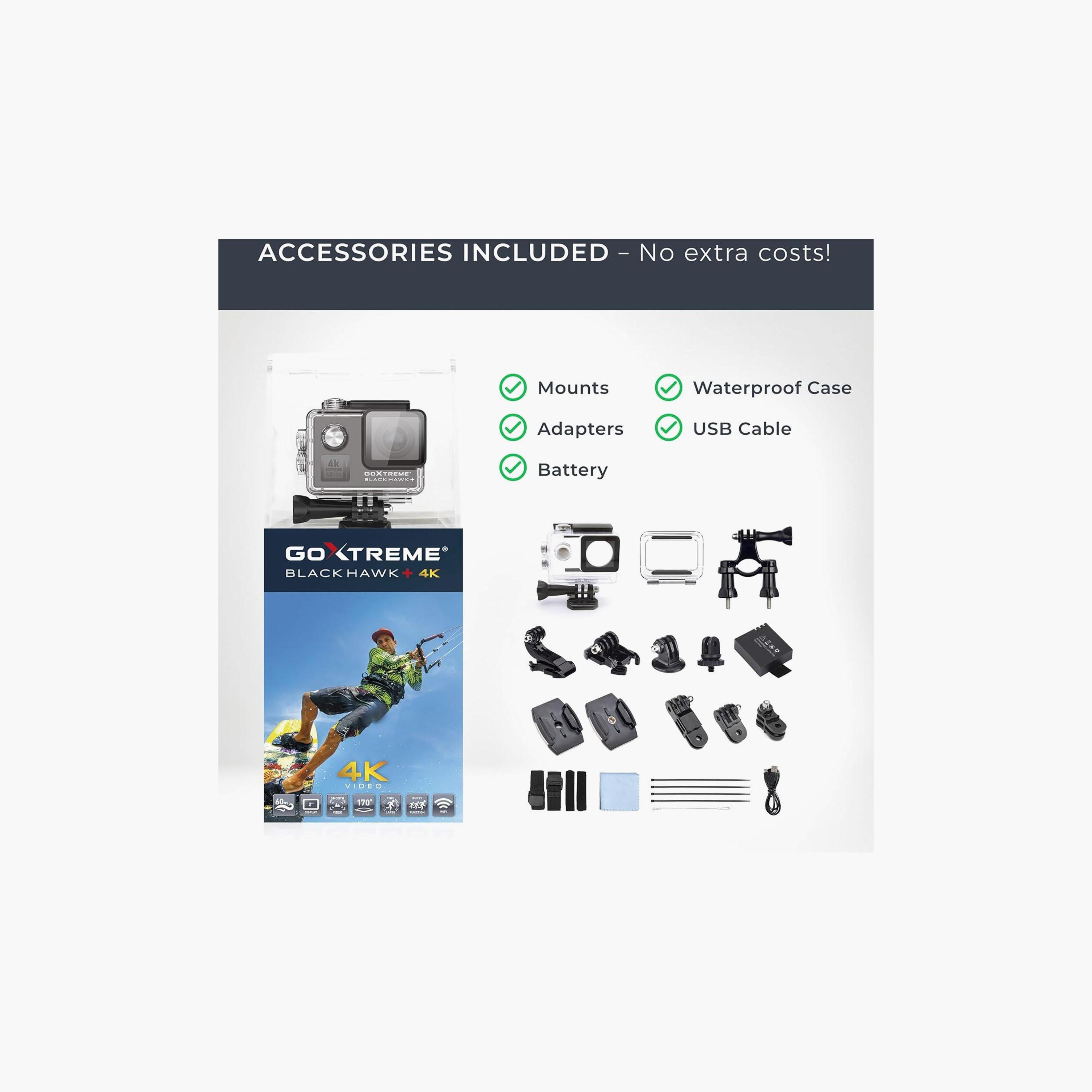Go Xtreme Blackhawk 4K Action Camera | GOXTREME BLACK HAWK+ 4K-electronics-camera-image-5