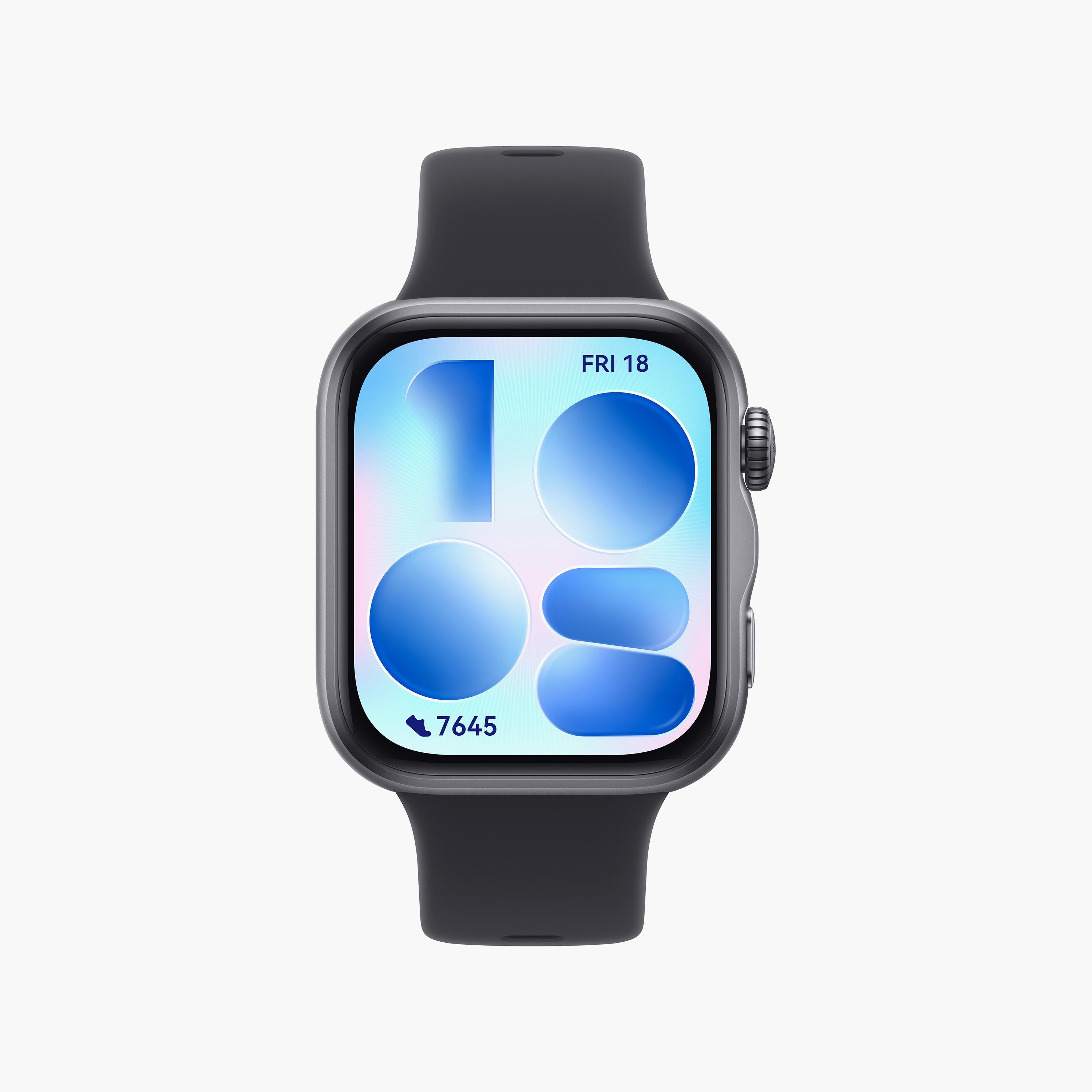 ساعة ذكية هواوي واتش جي تي فيت 5 مع حزام باللون الأسود | HUW-BD-FIT5-BLK-STRAP-men-watchesandjewellery-watches-image-1