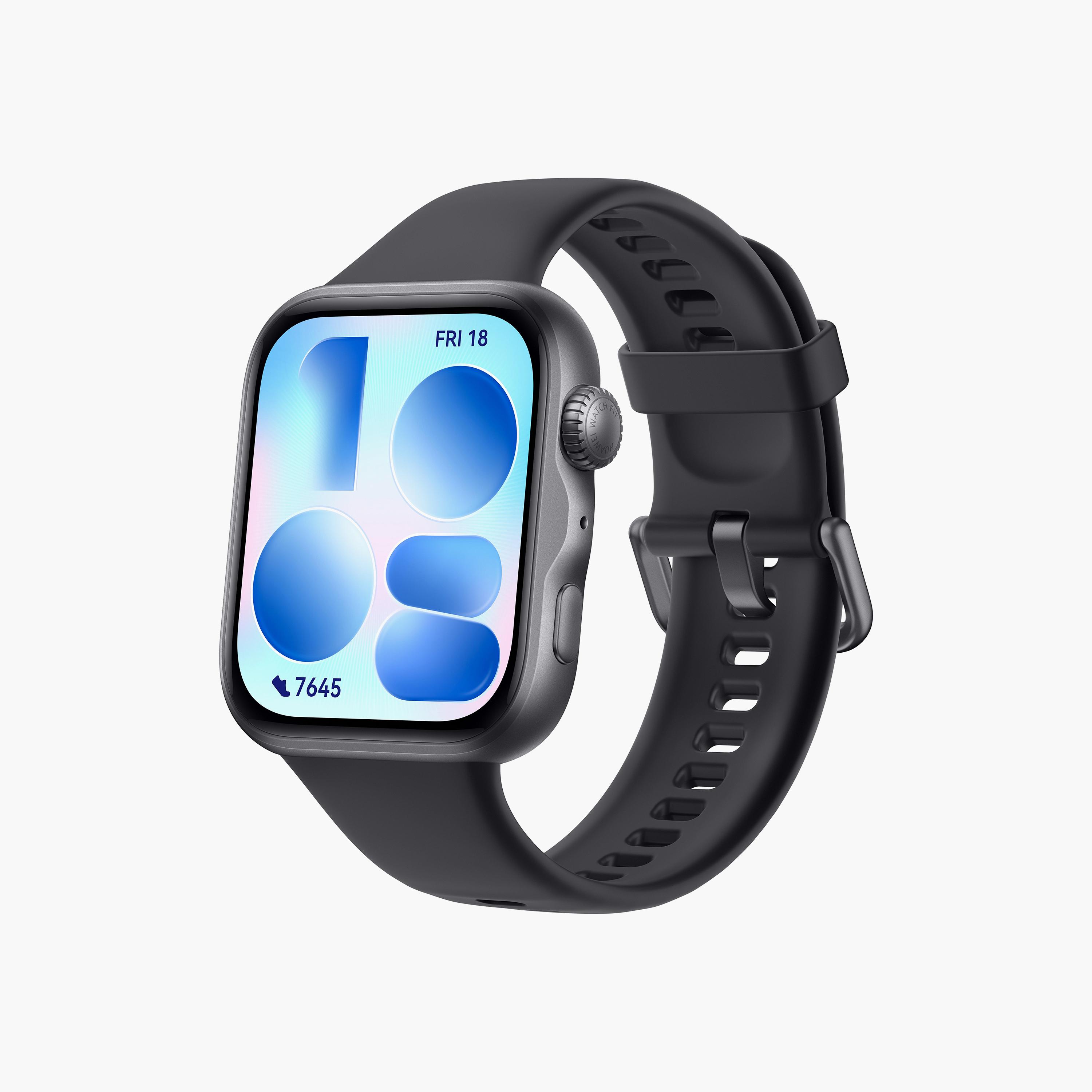 ساعة ذكية هواوي واتش جي تي فيت 5 مع حزام باللون الأسود | HUW-BD-FIT5-BLK-STRAP-men-watchesandjewellery-watches-image-2
