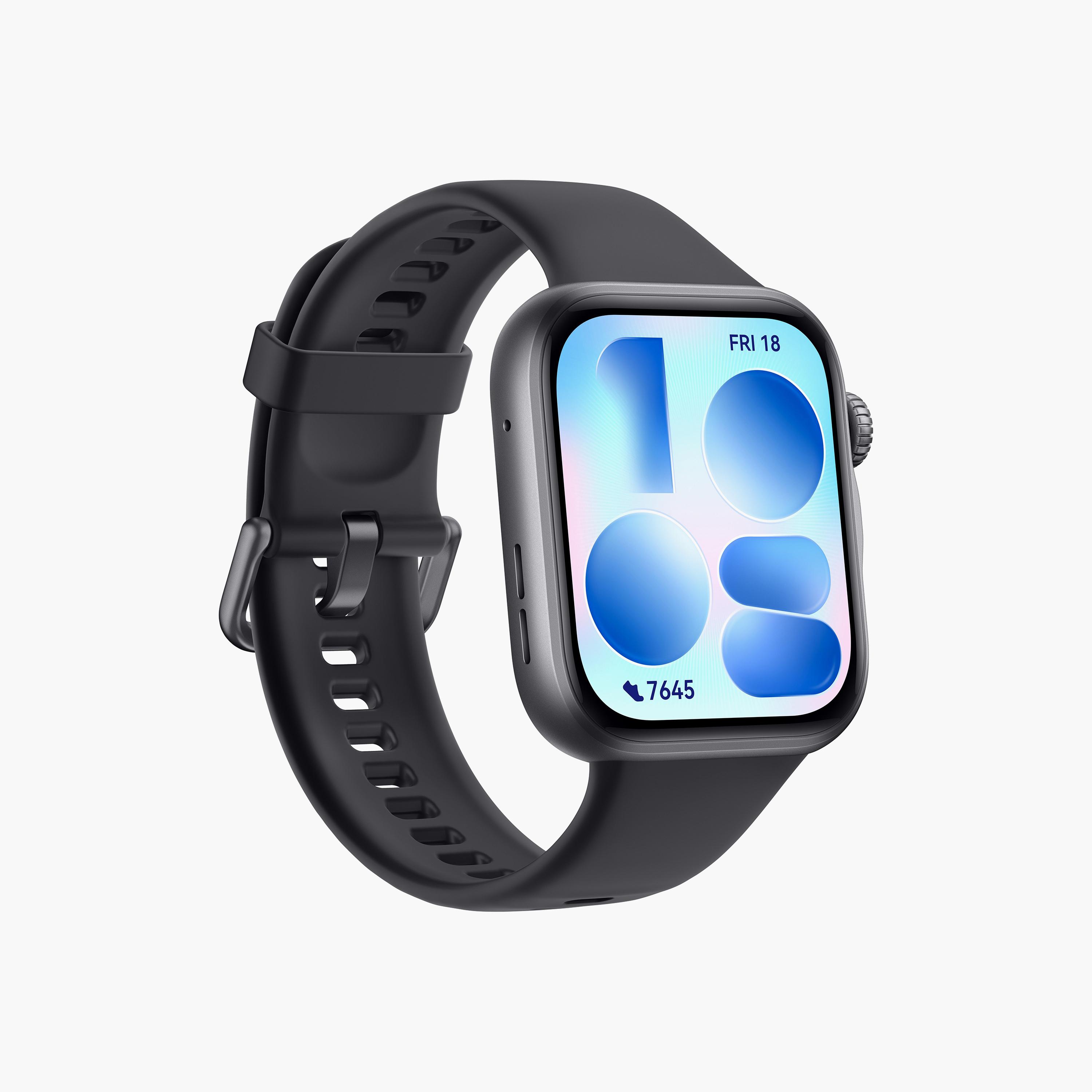 ساعة ذكية هواوي واتش جي تي فيت 5 مع حزام باللون الأسود | HUW-BD-FIT5-BLK-STRAP-men-watchesandjewellery-watches-image-3