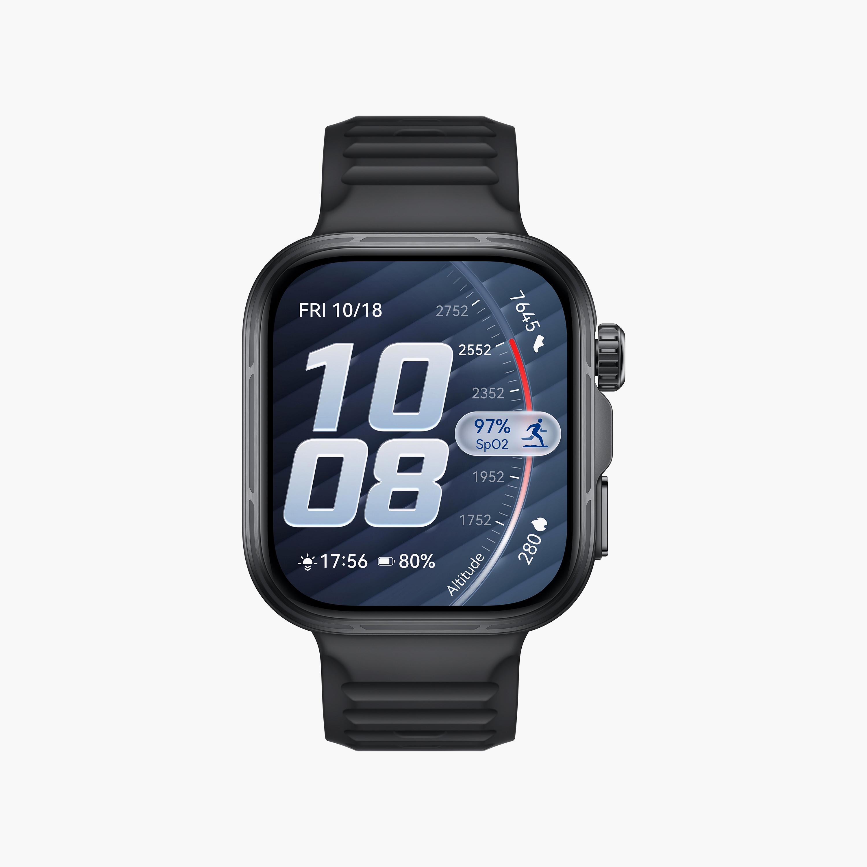 ساعة ذكية هواوي واتش جي تي فيت 5 برو مع حزام باللون الأسود | HUW-BD-FIT5P-BLK-STRAP-men-watchesandjewellery-watches-image-1