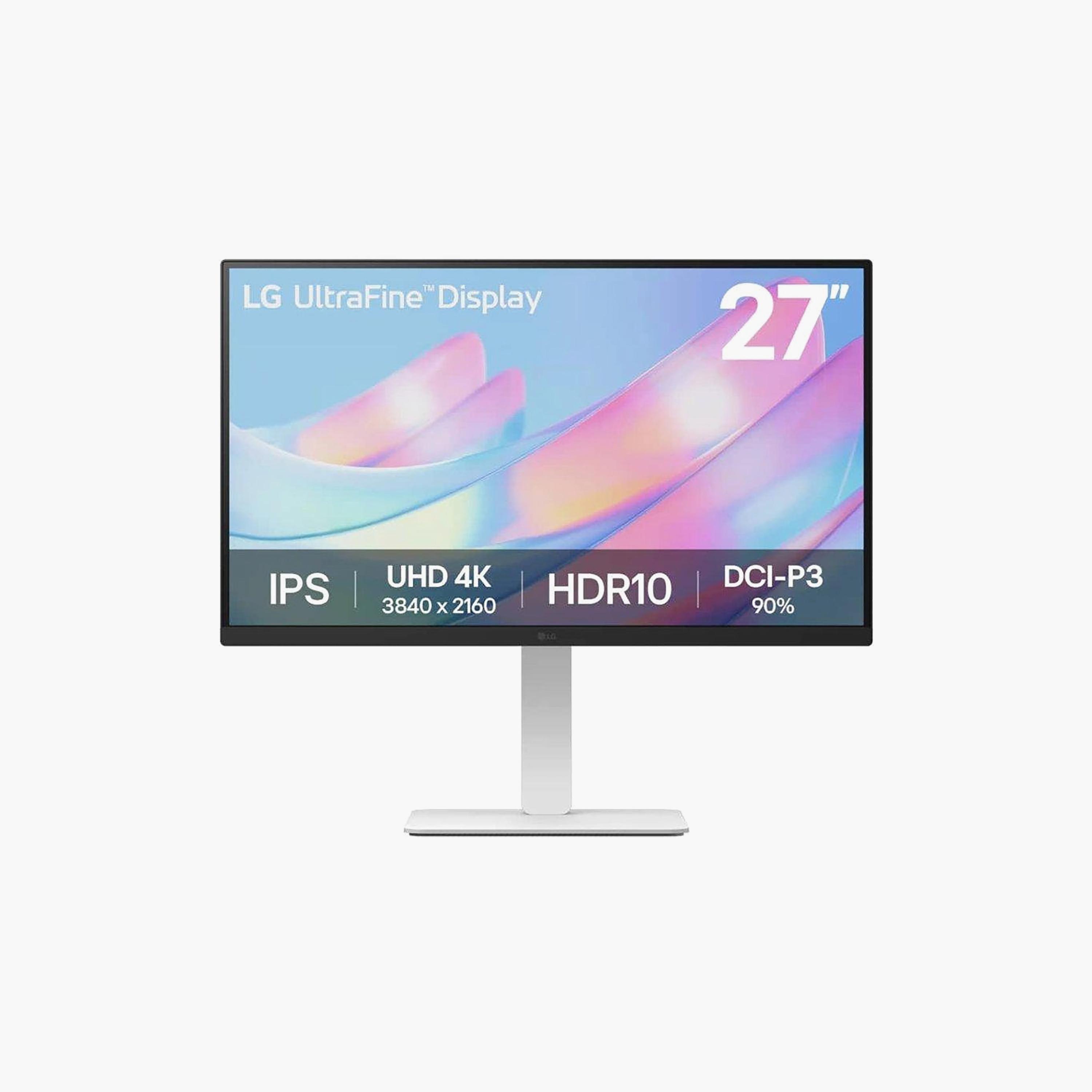شاشة إل جي أولترا فاين مقاس 27 بوصة بدقة 4K UHD وتقنية IPS وHDR10 بدرجة سطوع عالية | LG-27US550-W-electronics-accessories-computeraccesories-image-1