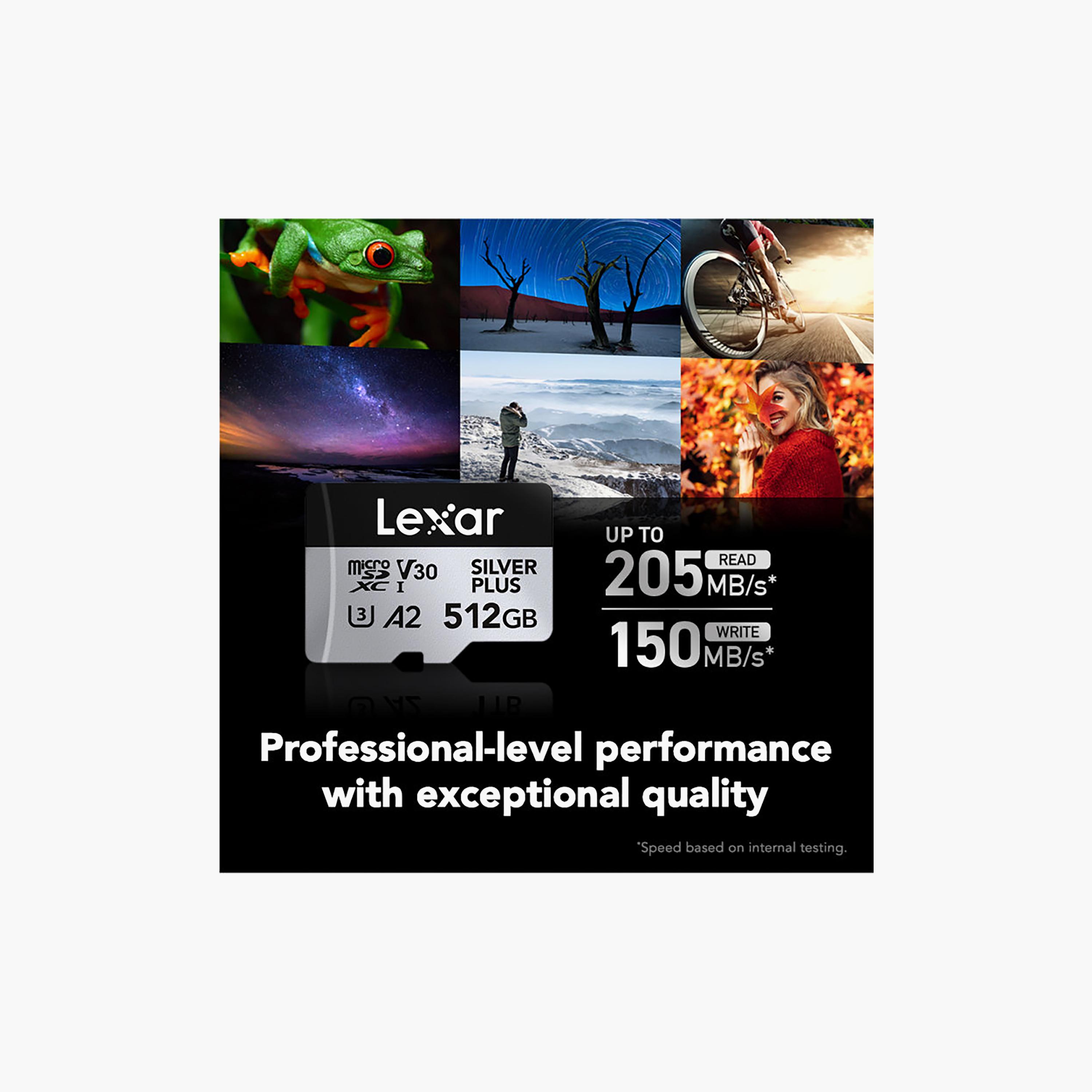 Lexar Professional 512GB Silver Plus microSDXC UHS-I 205MB/s Read 150MB/s Write | LMSSIPL512G-BNANG-electronics-accessories-mobileaccesories-image-2